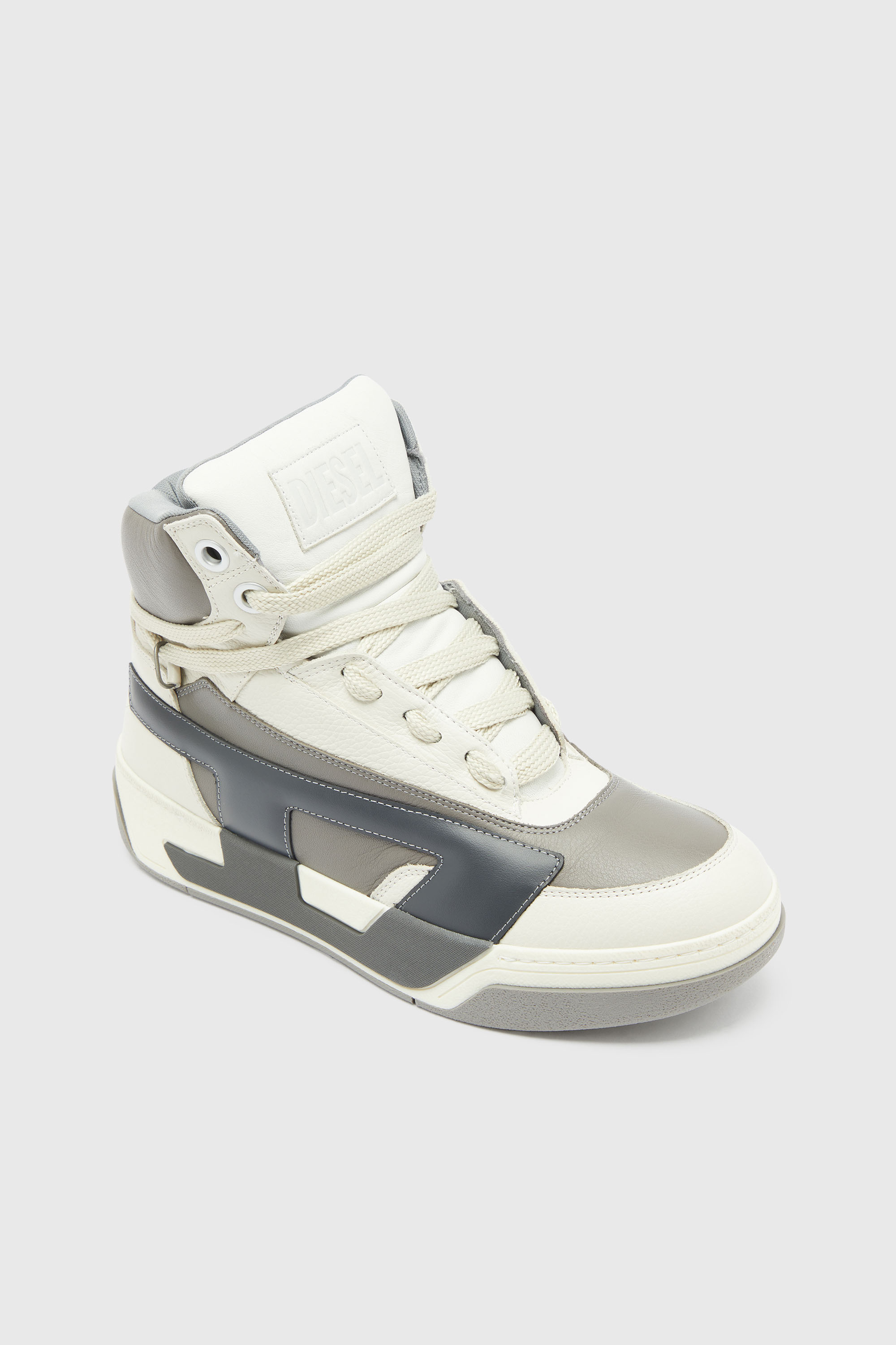 Diesel - S-D-OLLIE MID, Male's ミッドカットスニーカー in ホワイト/グレー - 6