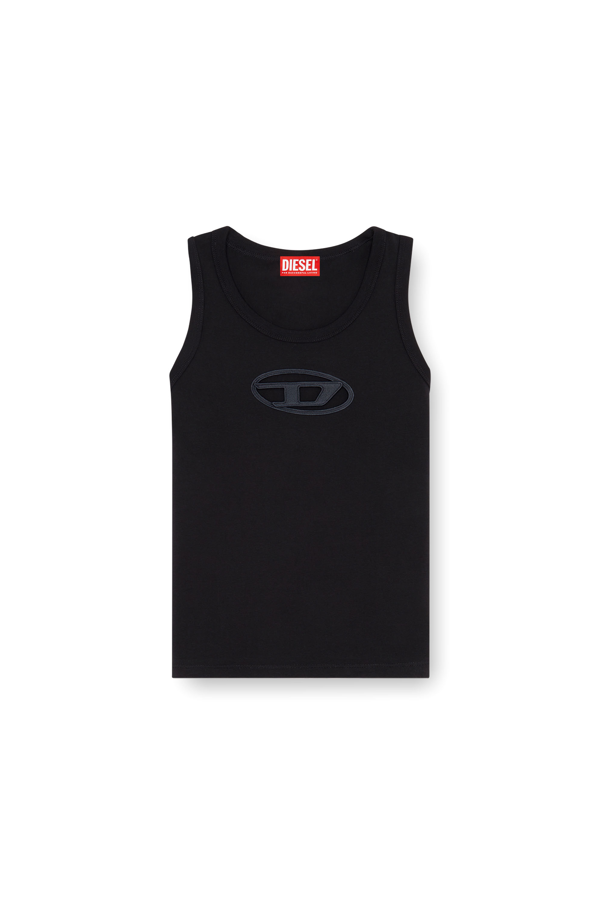 Diesel - T-LYNYS-OD, Female's Tank top with cut-out Oval D logo in ブラック - 2