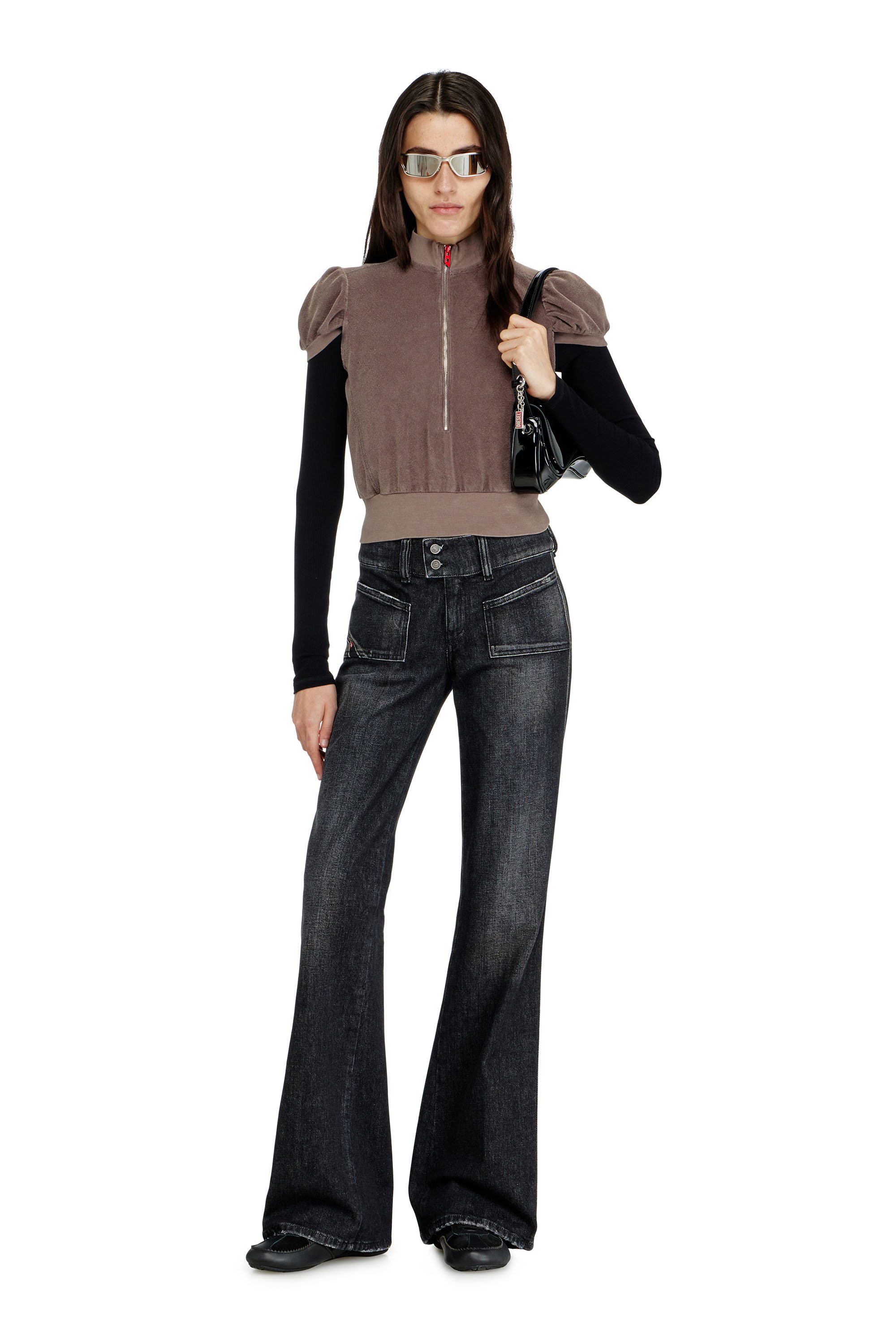 Diesel - Female's Bootcut Jeans D-Hush 09N50, ブラック/ダークグレー - 1