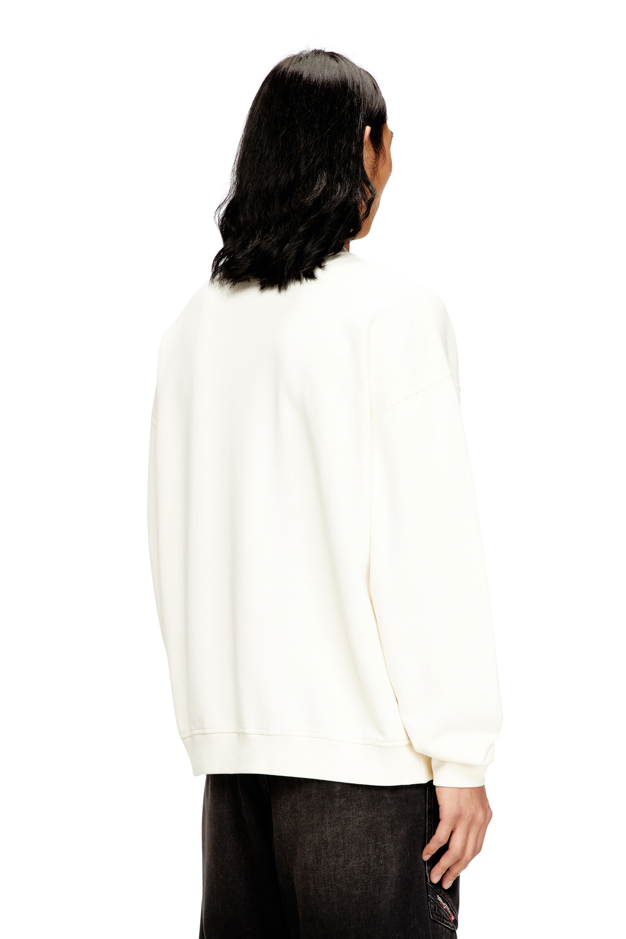 Diesel - S-BOXT-N5, Male's スウェット in ホワイト/ブラック - 4