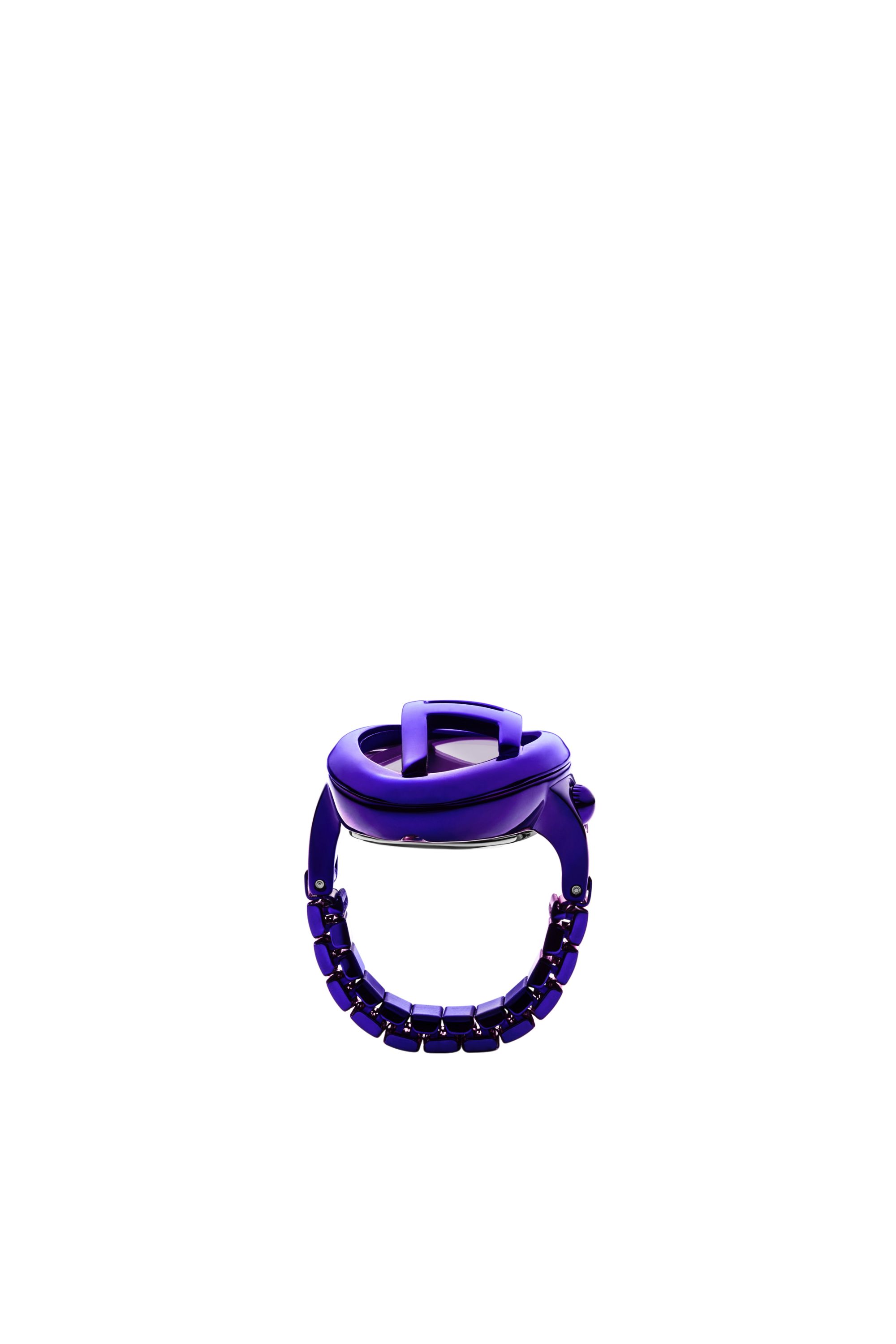 Diesel - DZ5624 WATCH, Female's D-Era purple stainless steel ring watch in ブルー - 4