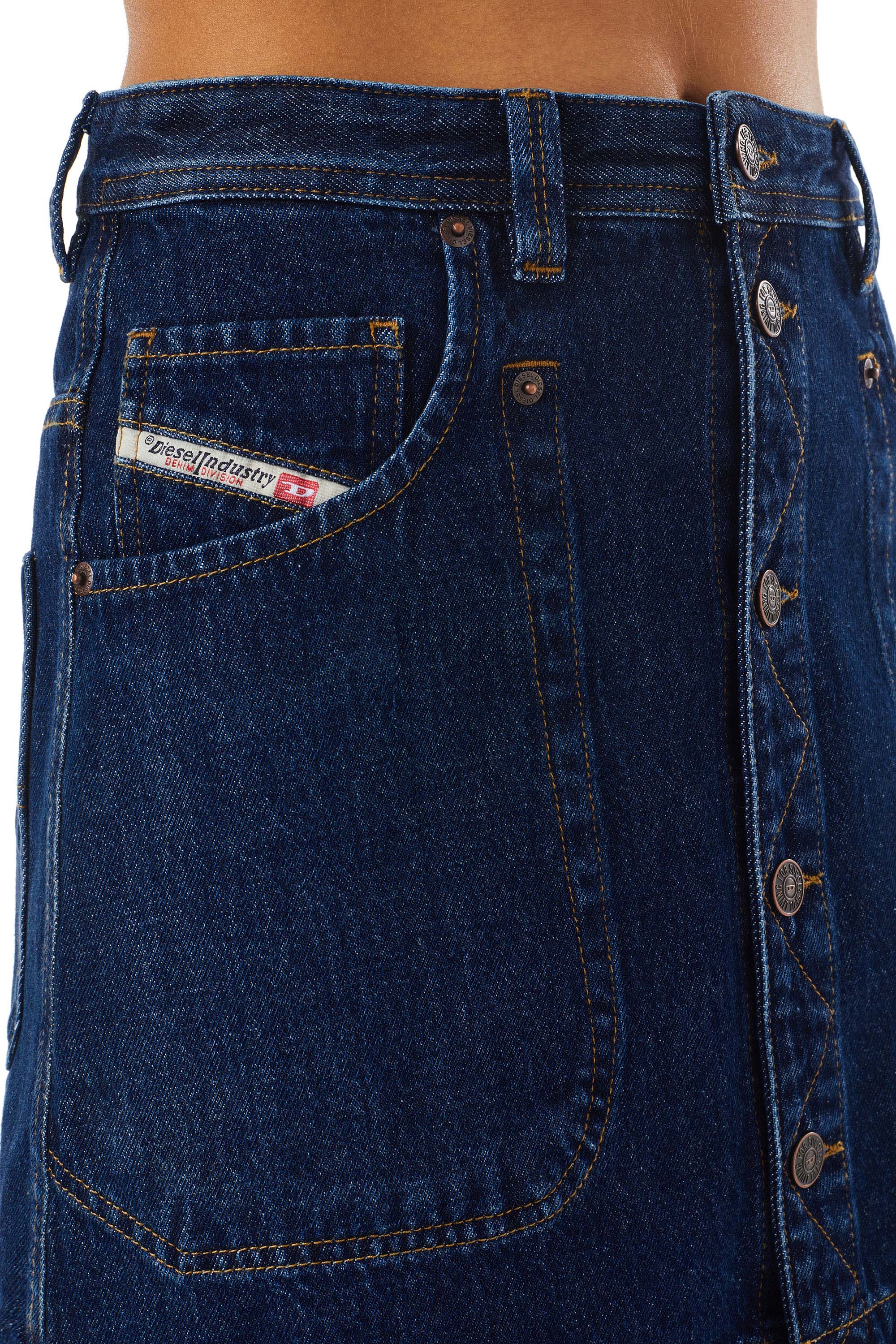 Diesel - DE-ALBUS A-LINE SKIRT, ダークブルー - Image 3