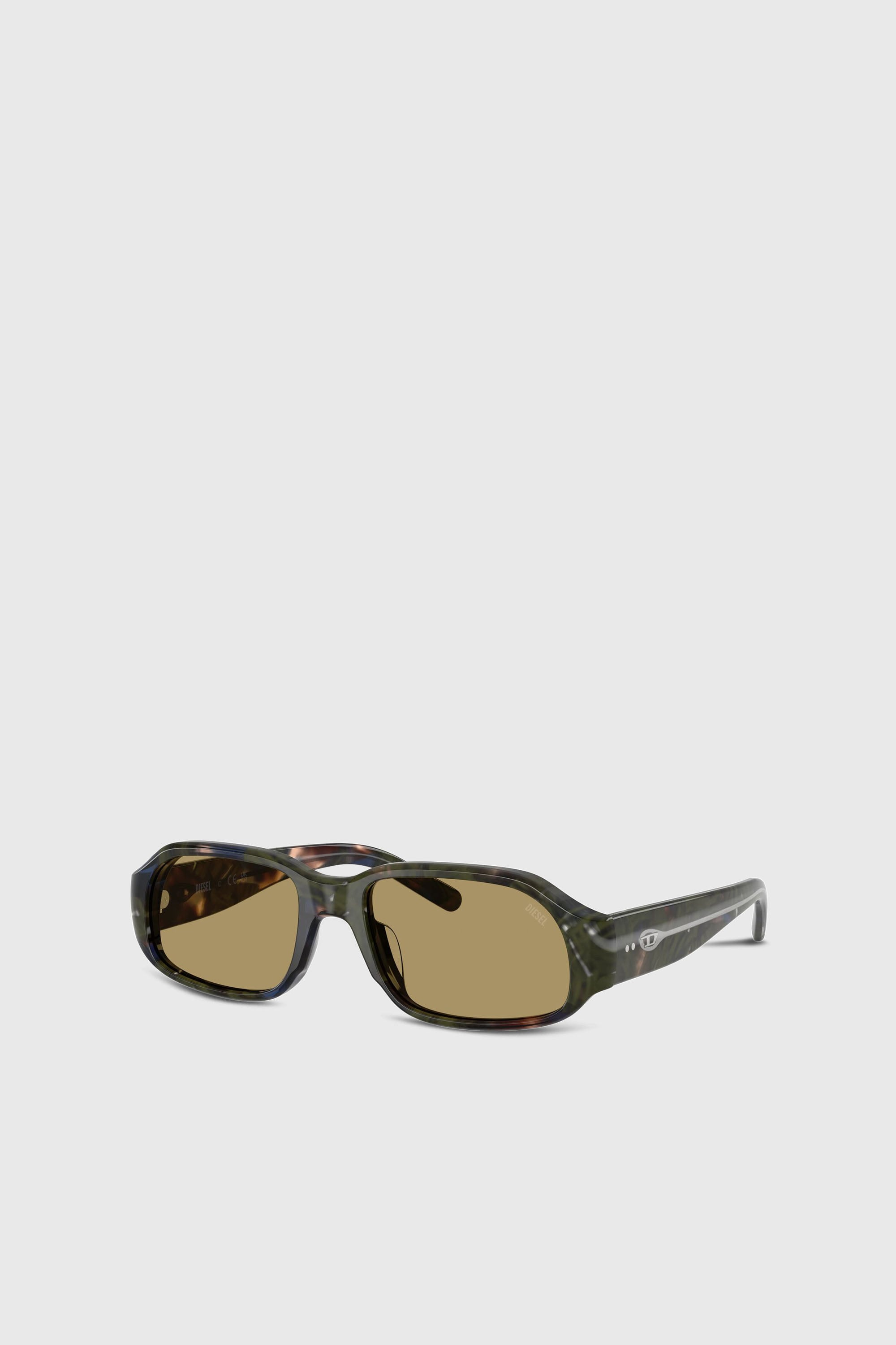 Diesel - 0DL2009U, Unisex's Rectangle sunglasses in グリーン/ブラウン - 2