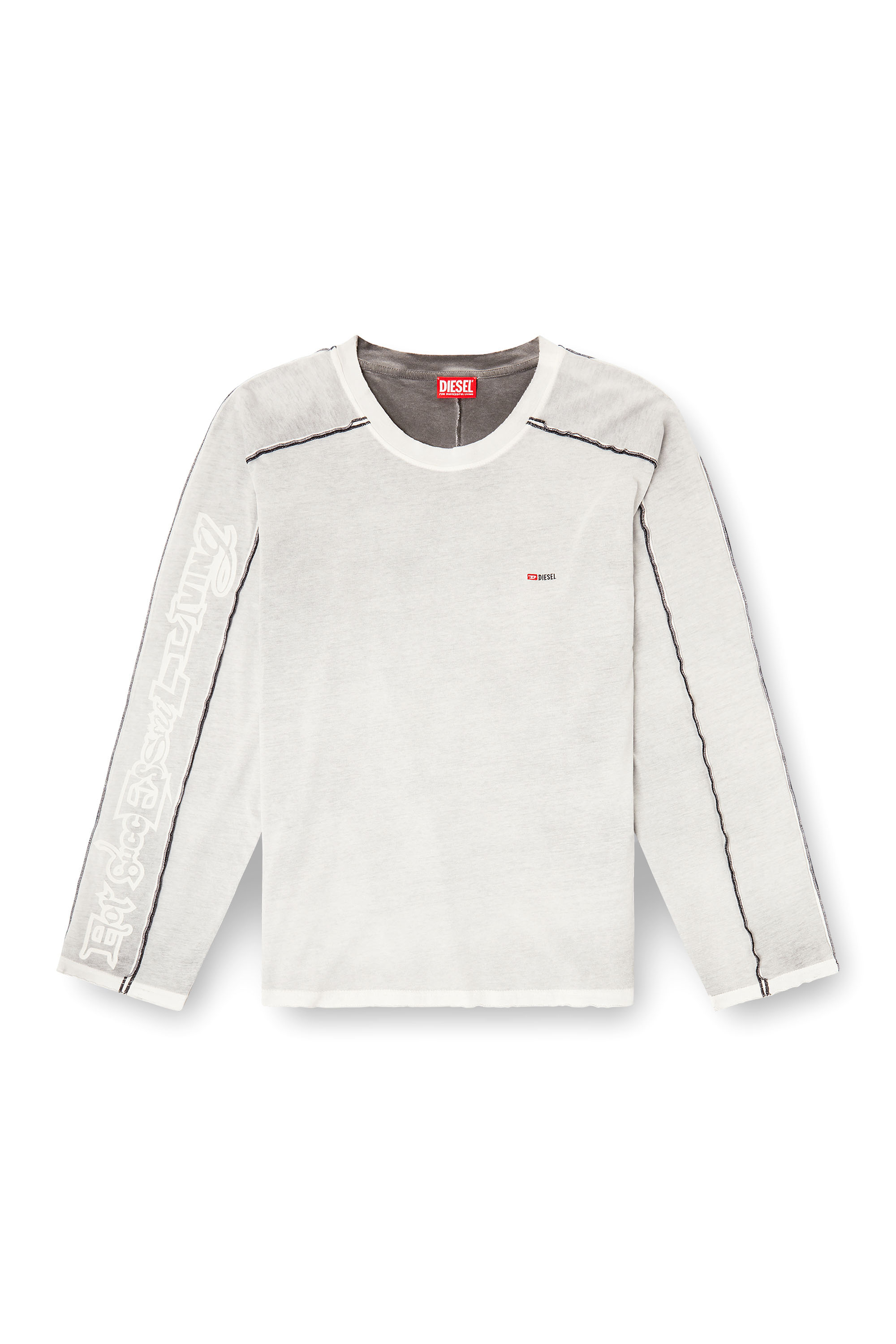 Diesel - T-RIVEN-LS, Male's 長袖Tシャツ in ホワイト - 2