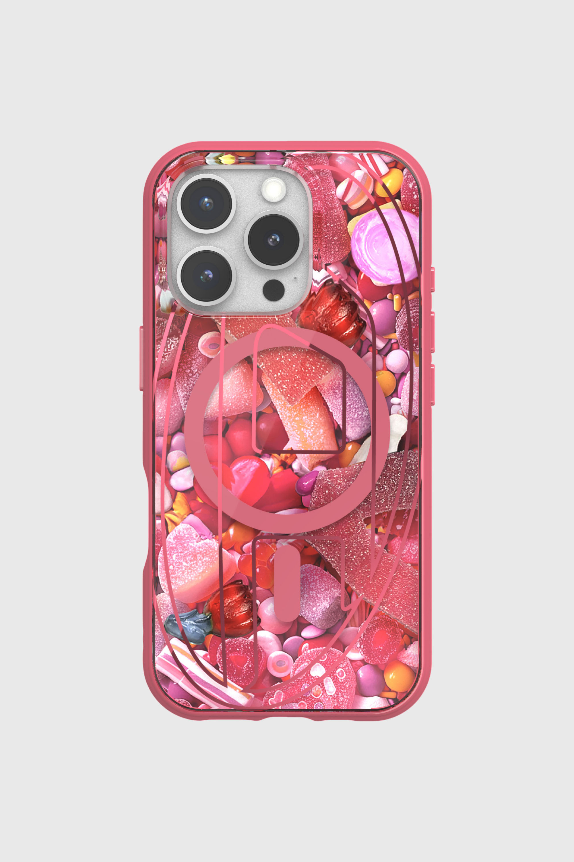 Diesel - 60250 AOP CASE, Unisex's Oval D Case with Magsafe iPhone 16 Pro in ピンク / ホワイト - 2