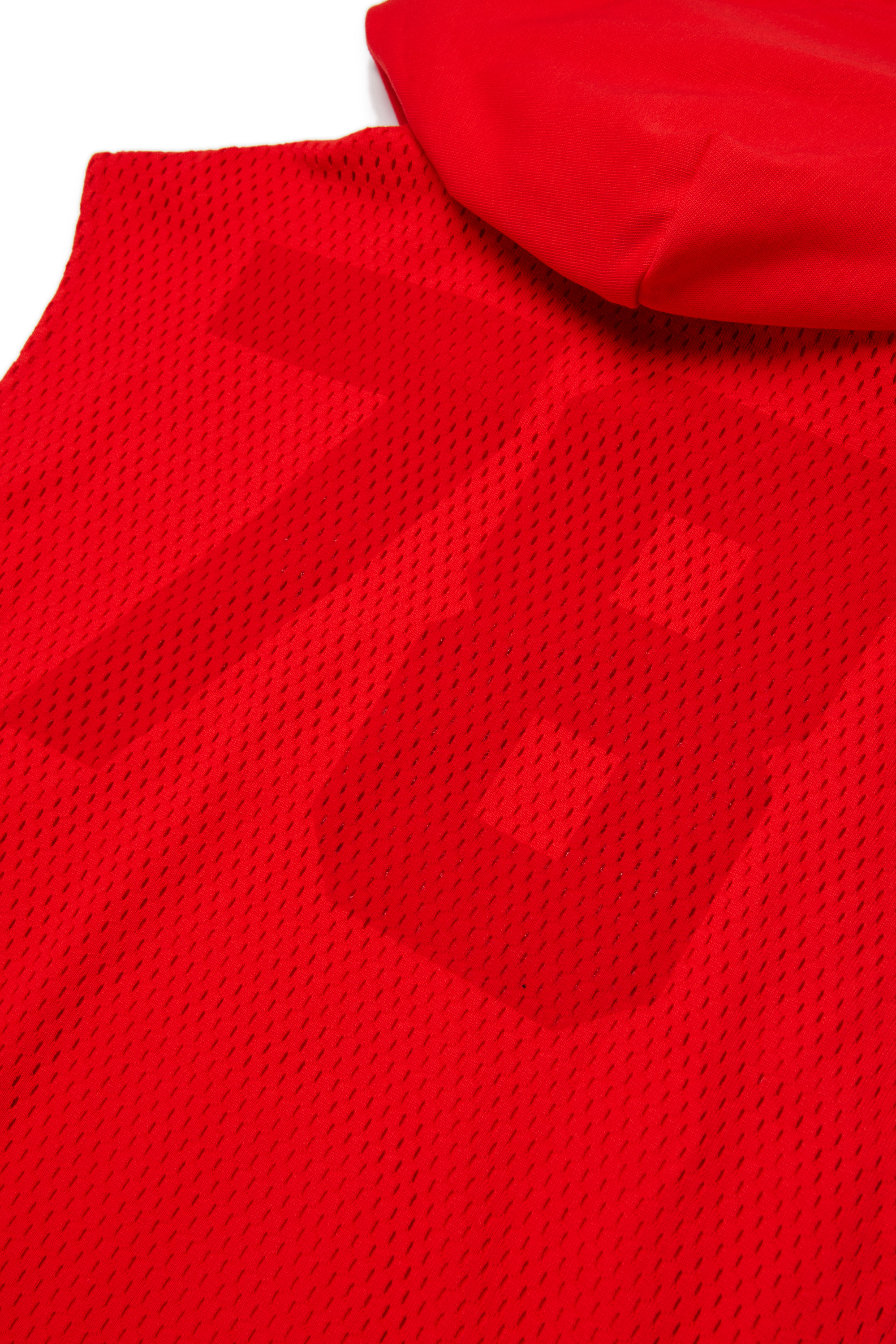 Diesel - SMESH OVER, Male's スリーブレスプルオーバーパーカー in レッド - 4