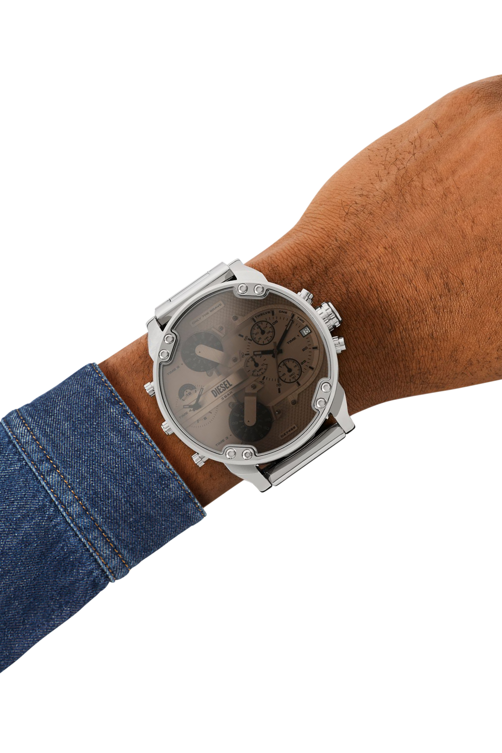 Diesel - DZ7482, Male's Mr. Daddy 2.0 chronograph stainless steel watch in シルバー - 4
