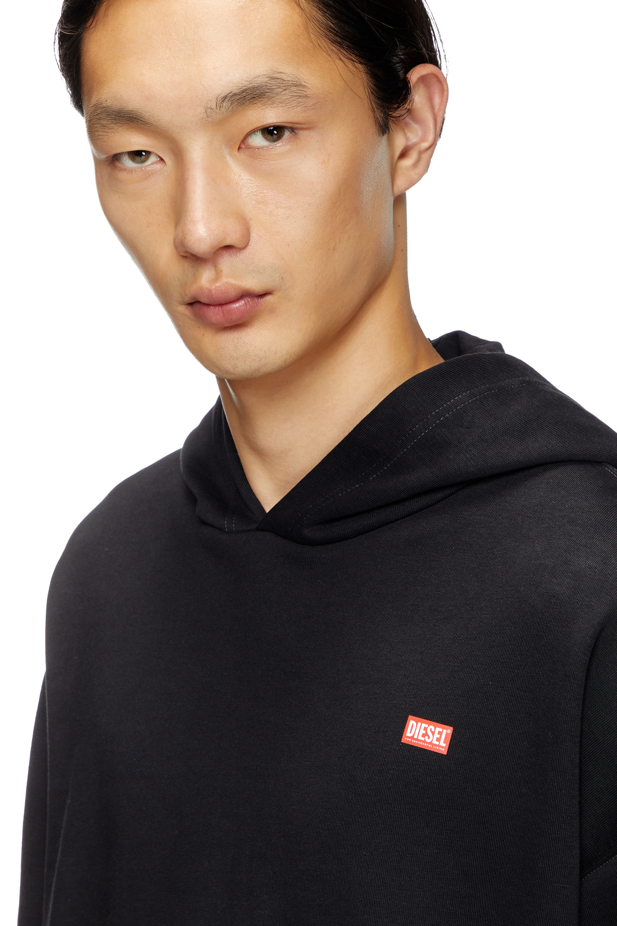 Diesel - S-BOXT-HOOD-R11, Male's Hoodie with runway set print in ブラック - 5