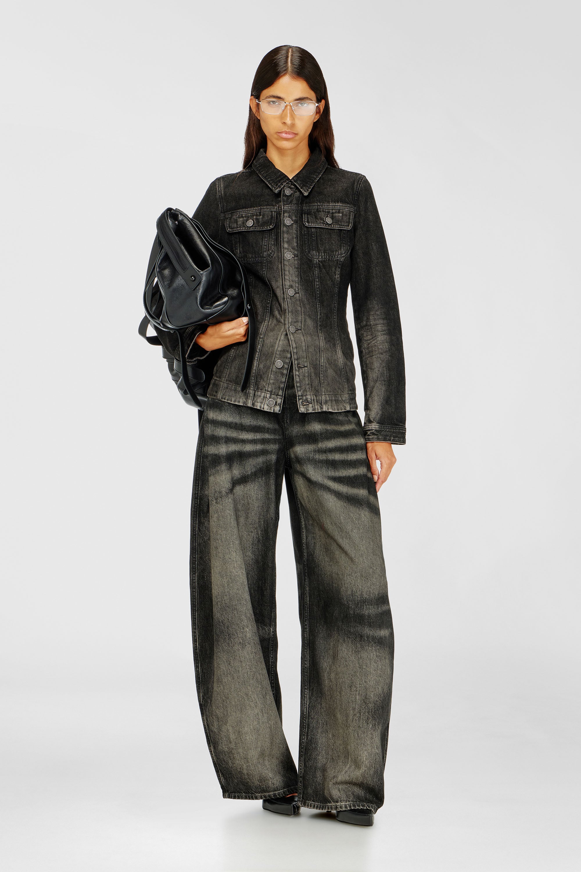 Diesel - Female's Relaxed Jeans 1987 D-Khelz 09R33, ブラック/ダークグレー - 1
