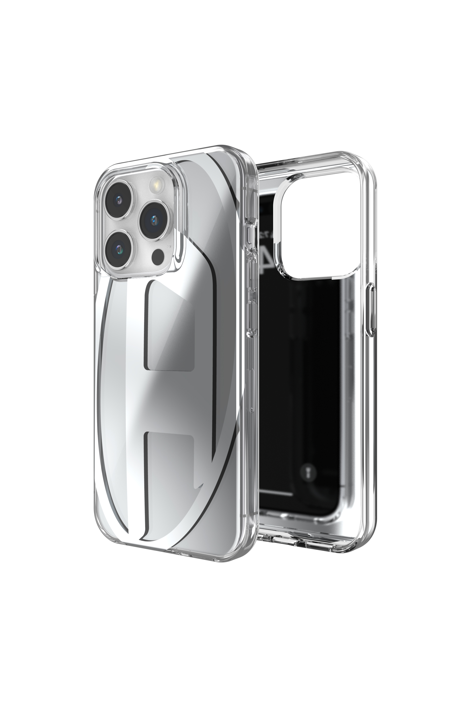 Diesel - 54096 MOULDED CASE, Unisex's iPhone 15 Pro クリアケース in シルバー - 1