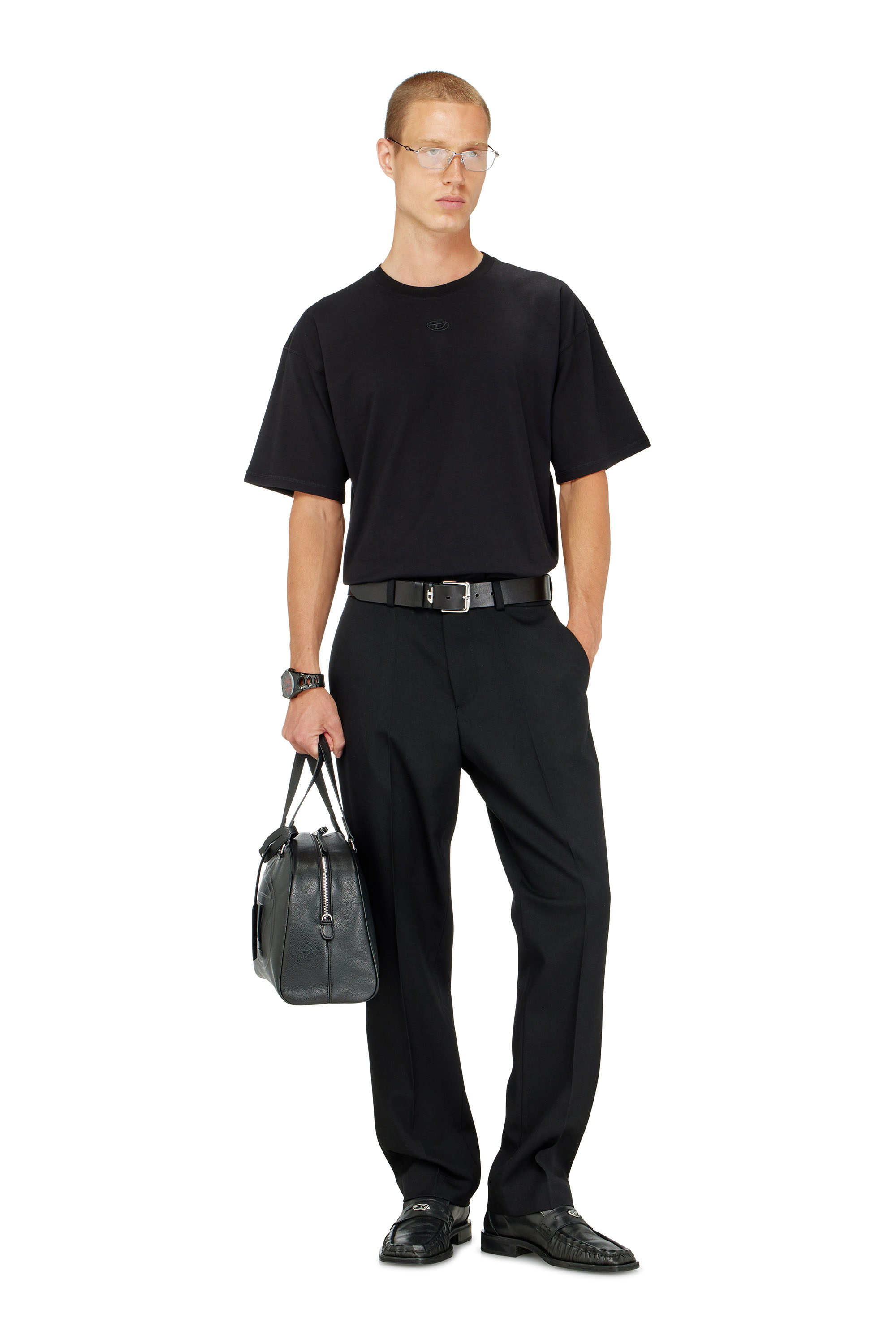 Diesel - T-LUCIEN-IHBI, Male's Tシャツ in ブラック - 1