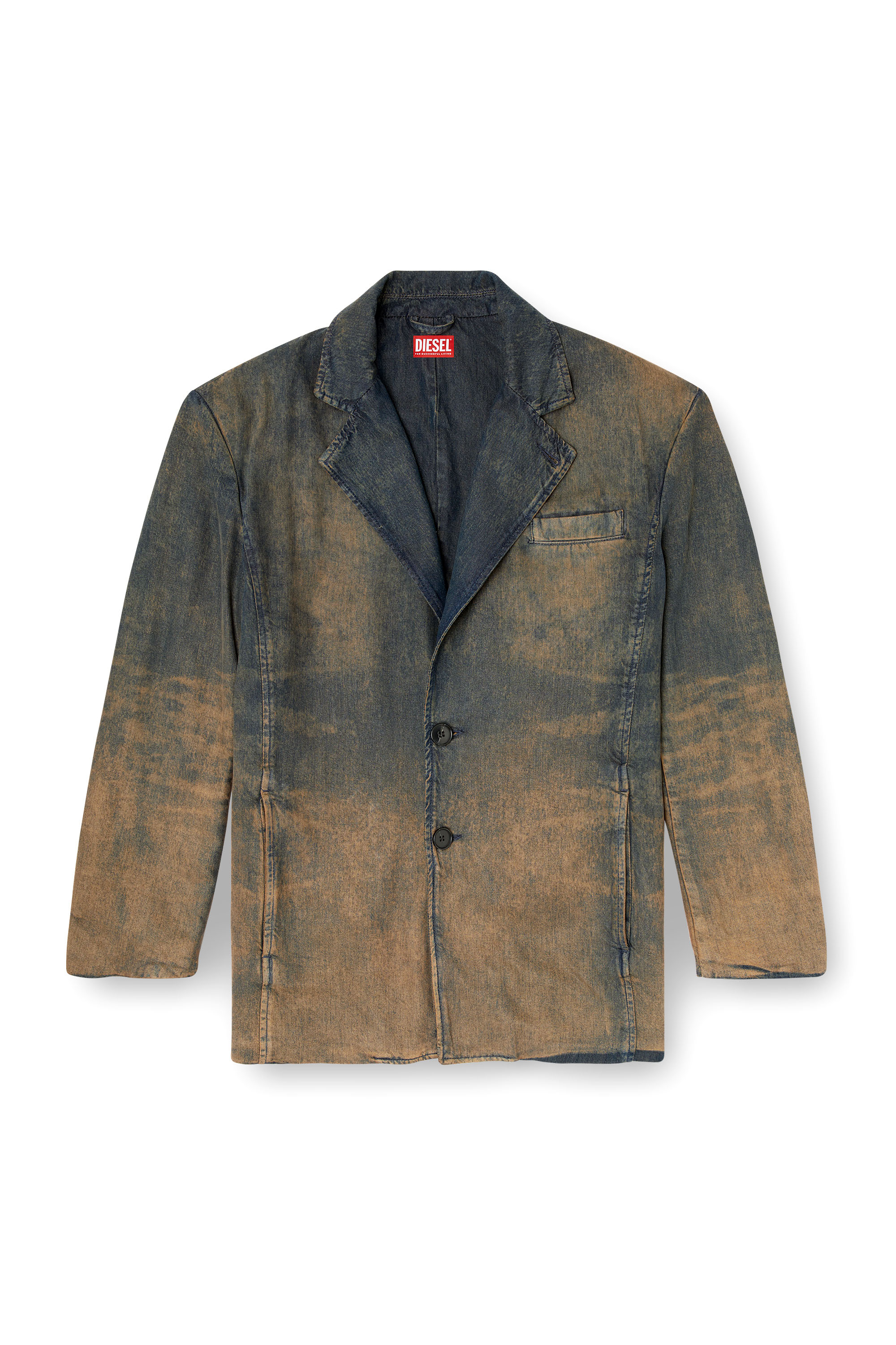Diesel - D-REG-S, Unisex's Blazer in fluid shaded denim in ダークブルー - 3