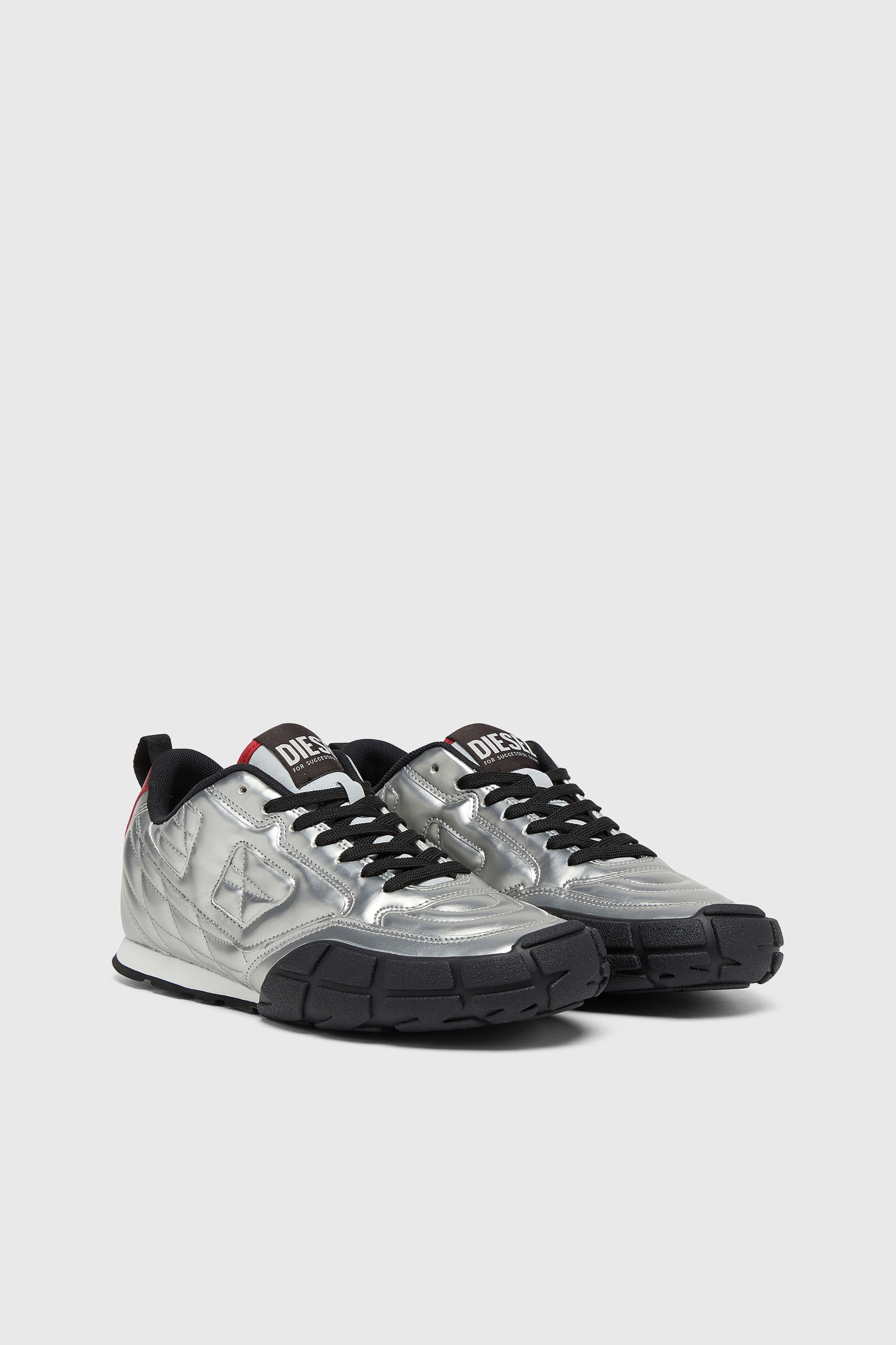 Diesel - S-PAGODHA LOW, Male's ローカットスニーカー in シルバー/ブラック - 2