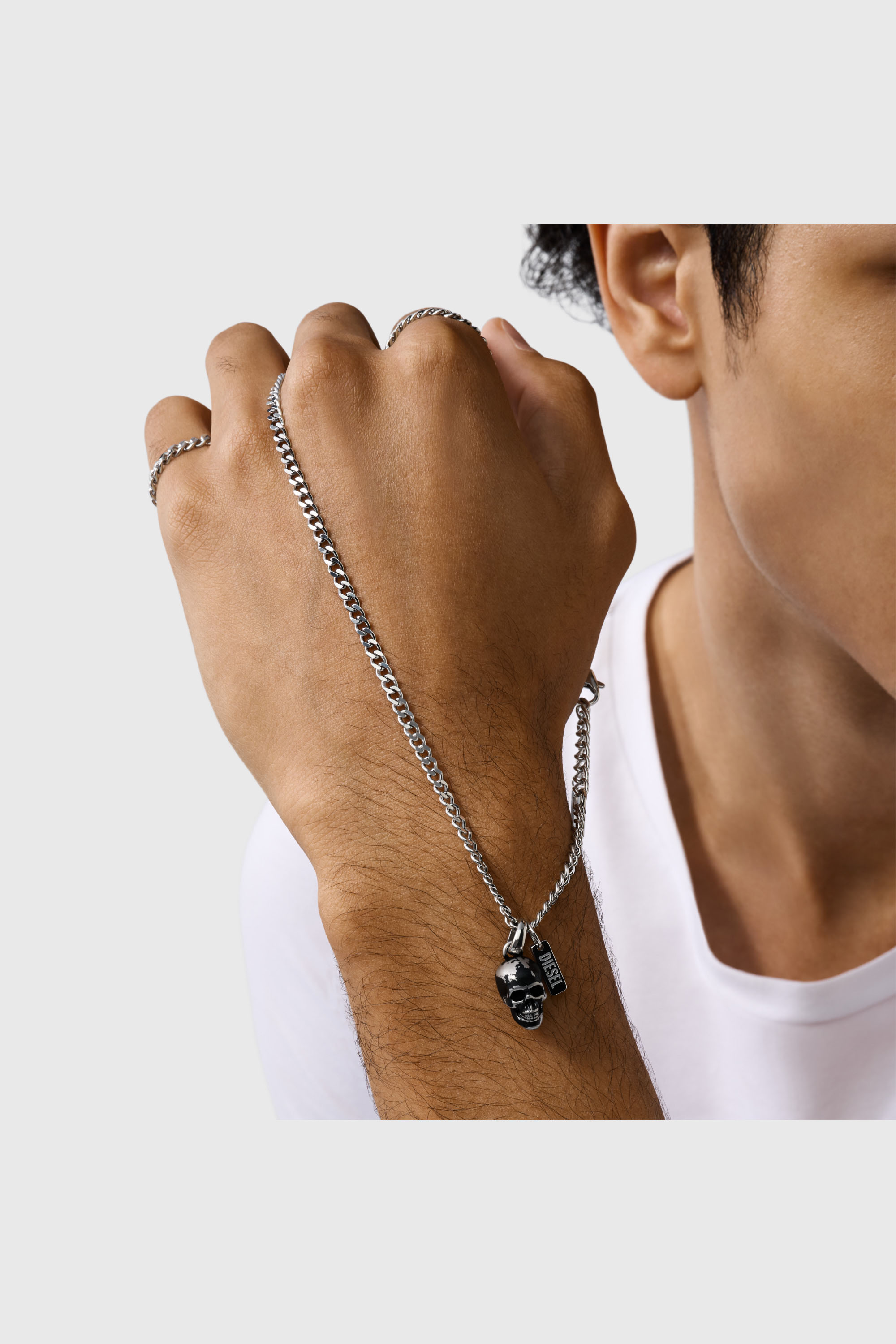 DX1581040 JEWEL ネックレス｜シルバー｜ウィメンズ｜DIESEL