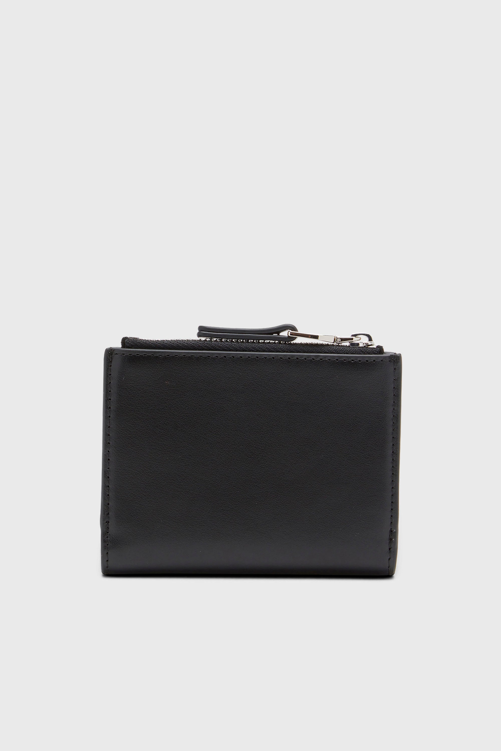 Diesel - 1DR BI-FOLD ZIP II, Female's Small leather wallet with logo plaque in ブラック - 2