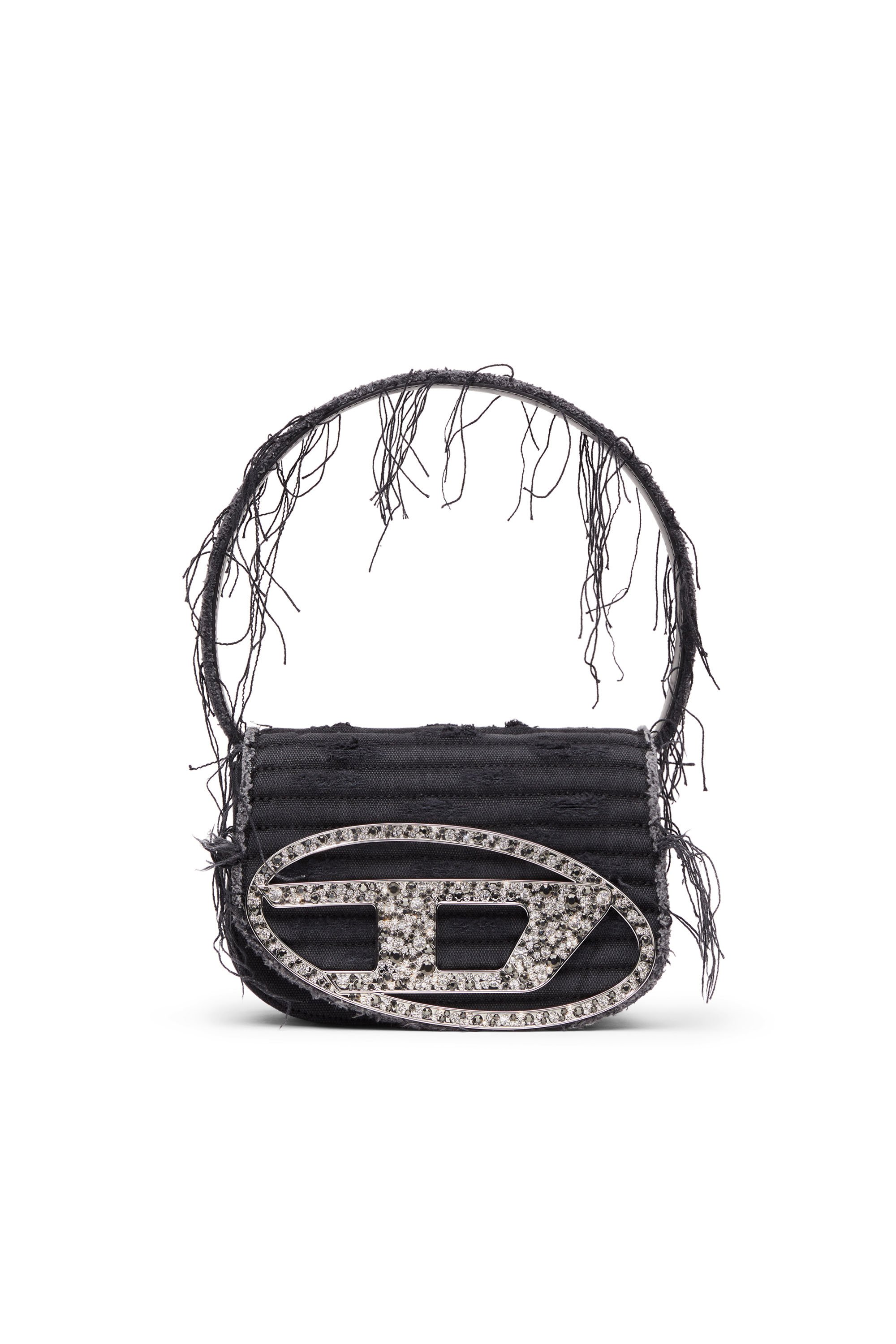 Diesel - 1DR, Female's 1DR-Iconic shoulder bag in canvas and leather in ブラック - 1