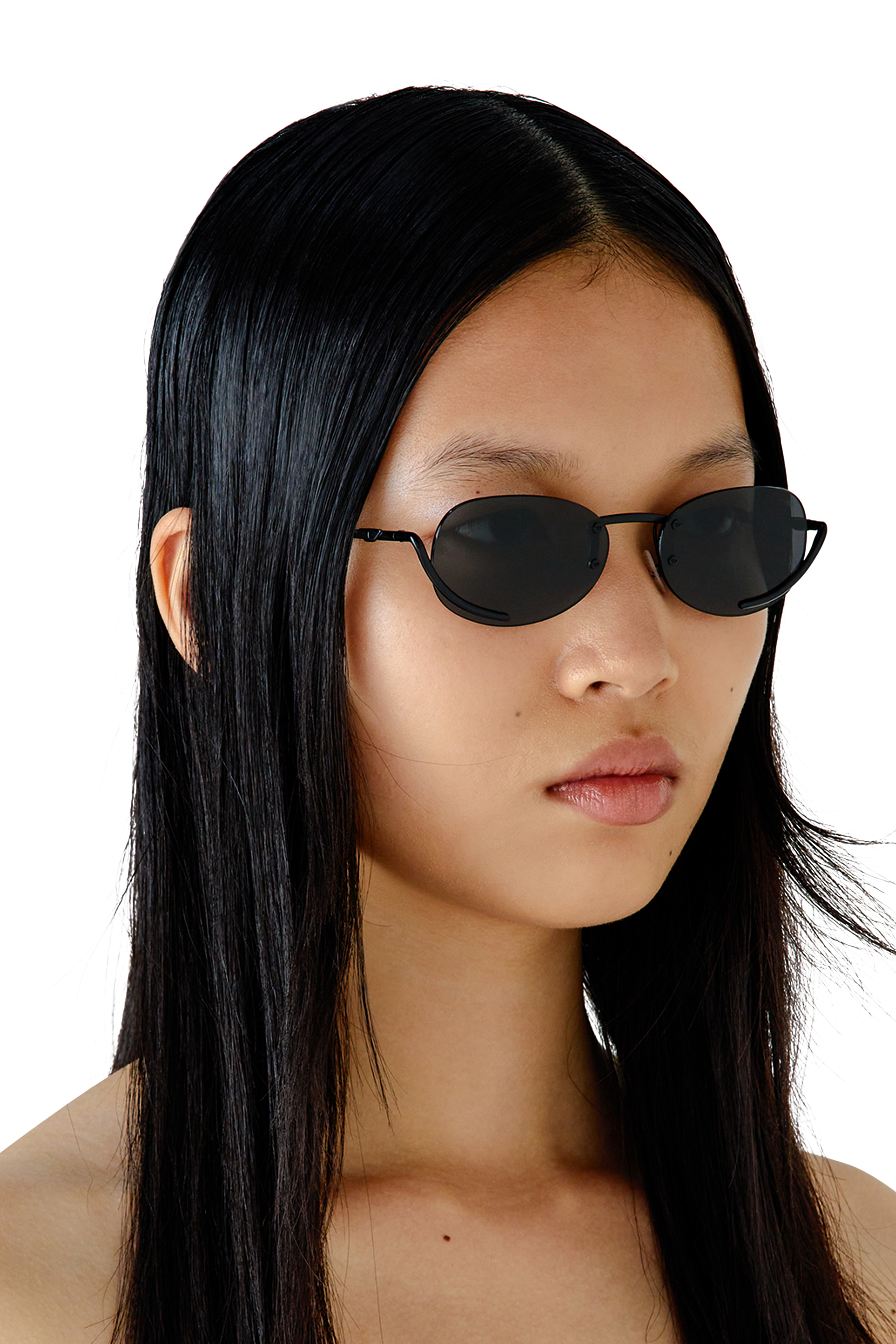 Diesel - 0DL1004, Unisex's Oval sunglasses in ブラック - 6