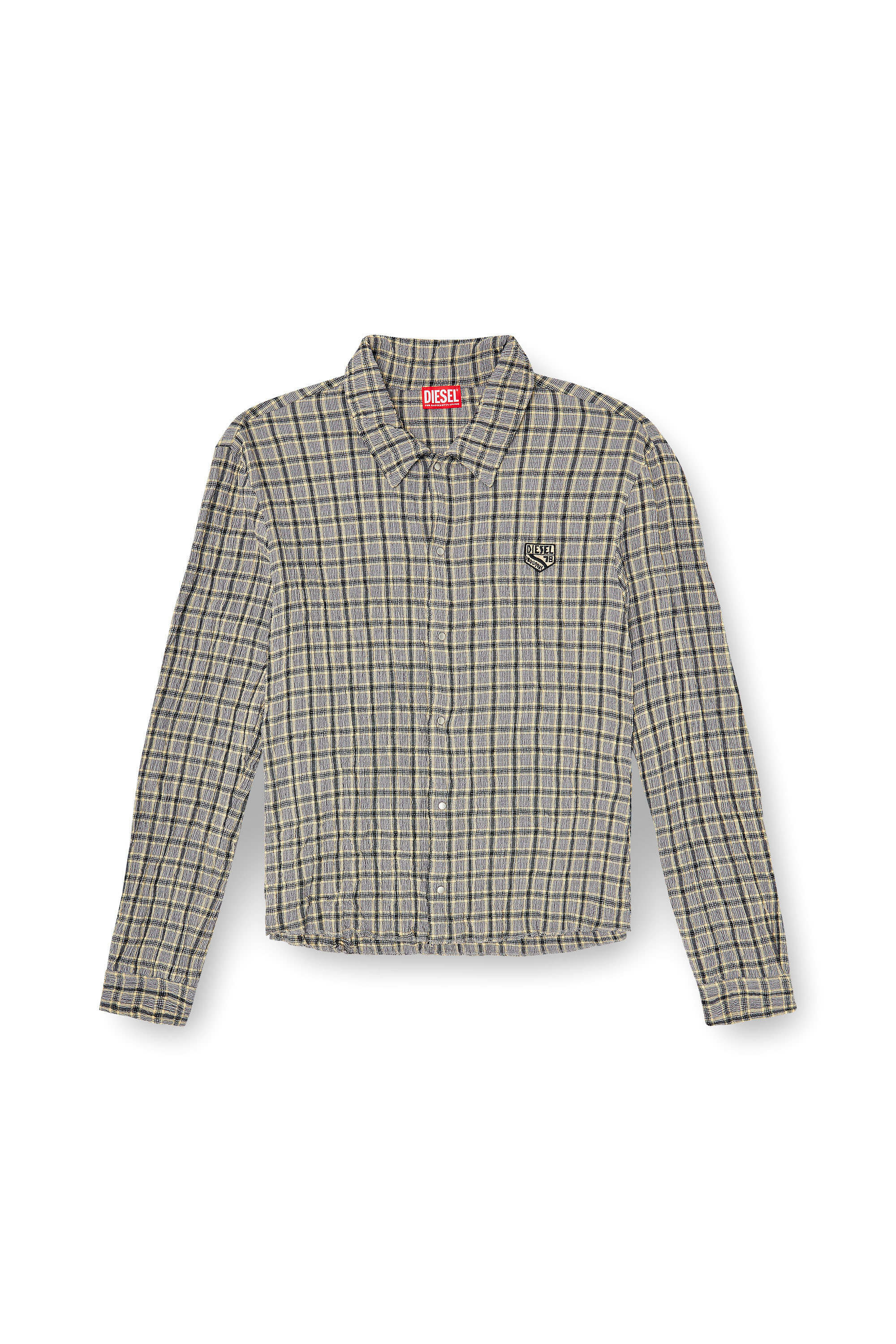 Diesel - S-SEERK, Male's シャツ in グリーン/グレー - 2