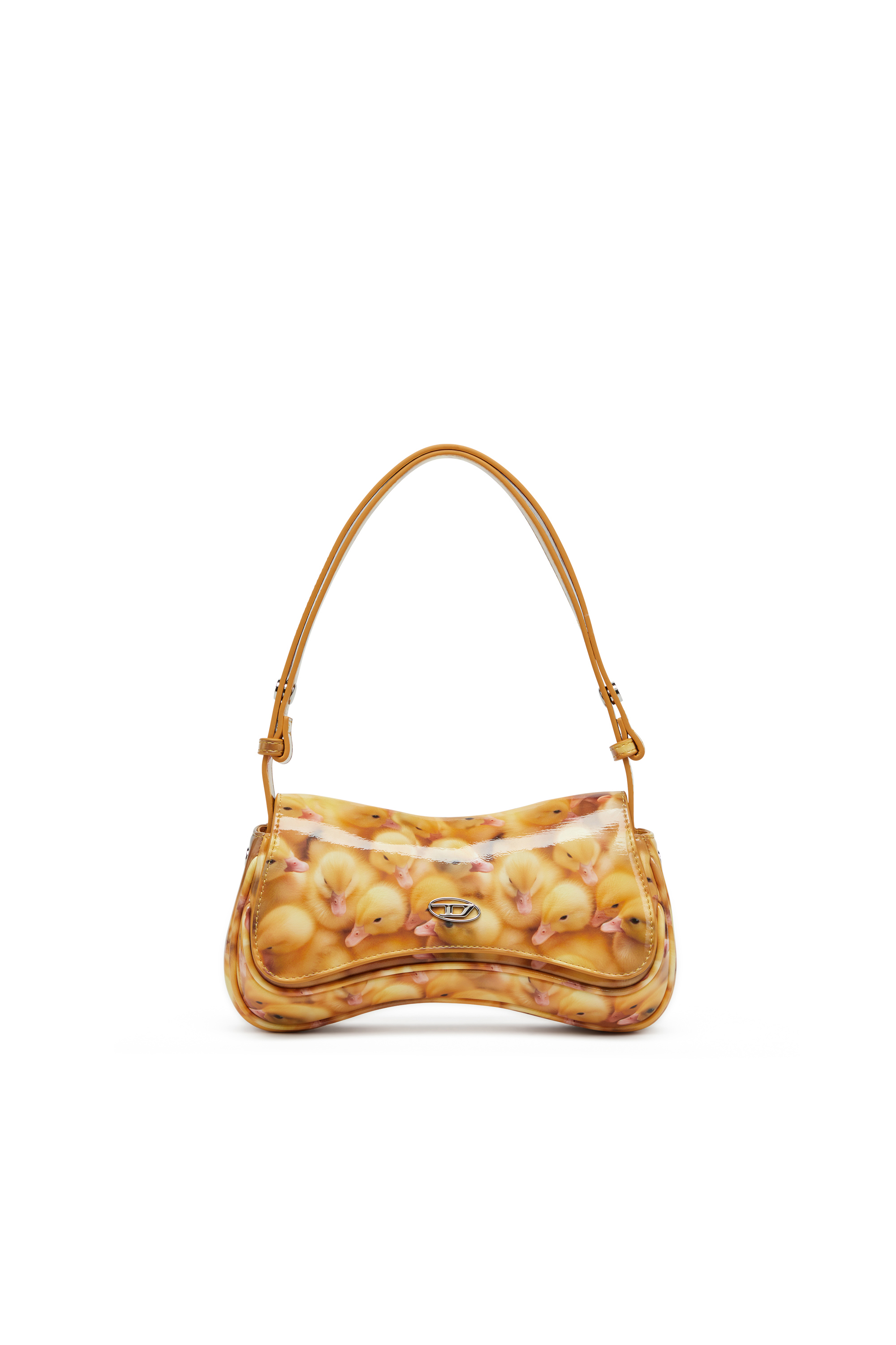 Diesel - PLAY CLUTCH, Female's Play-Glossy clutch with print in イエロー - 6