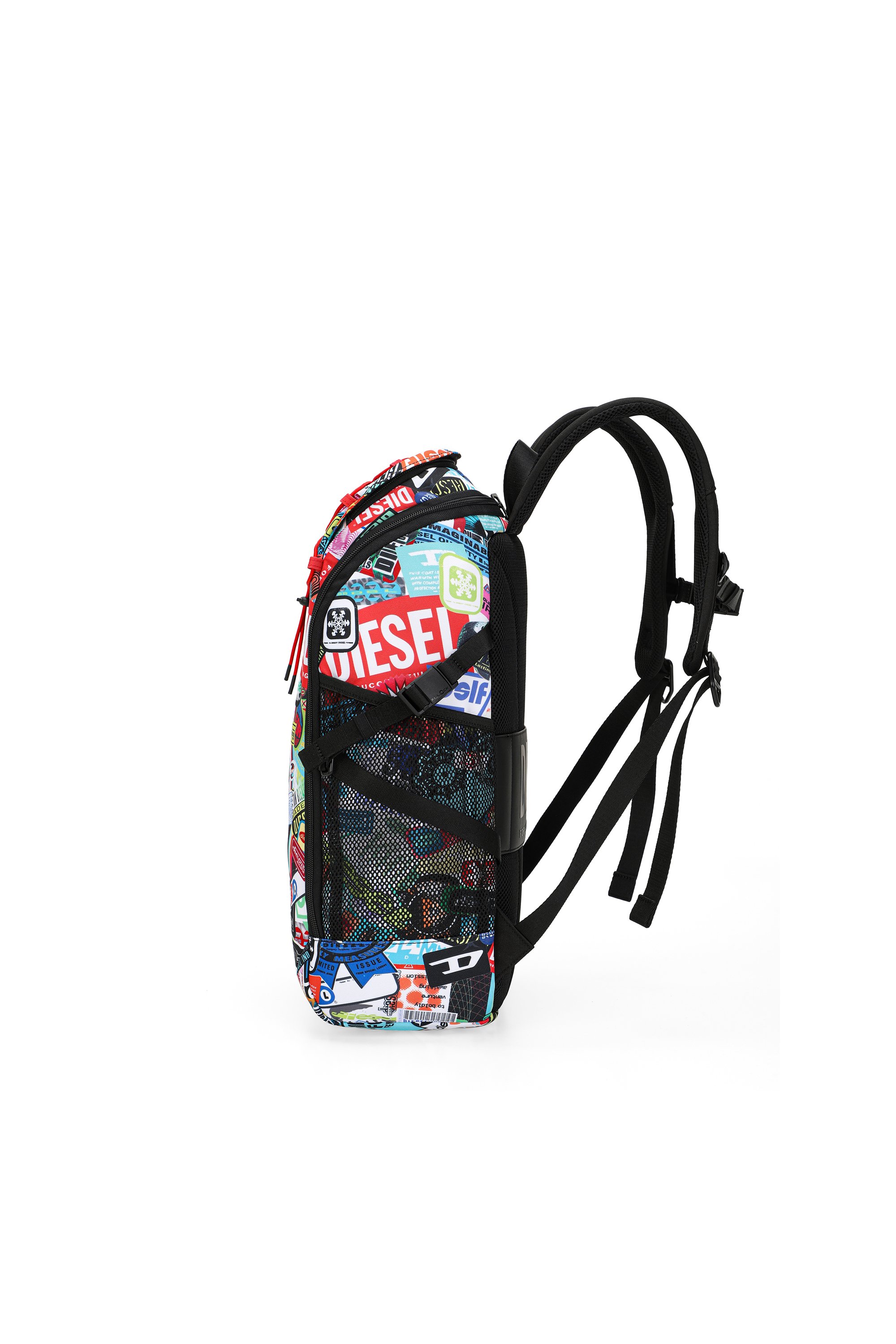 Diesel - DIESEL PC PRINTED BACKPACK-STICKERS- DSB, Unisex's Multifunctional backpack with stickers in マルチカラー - 4