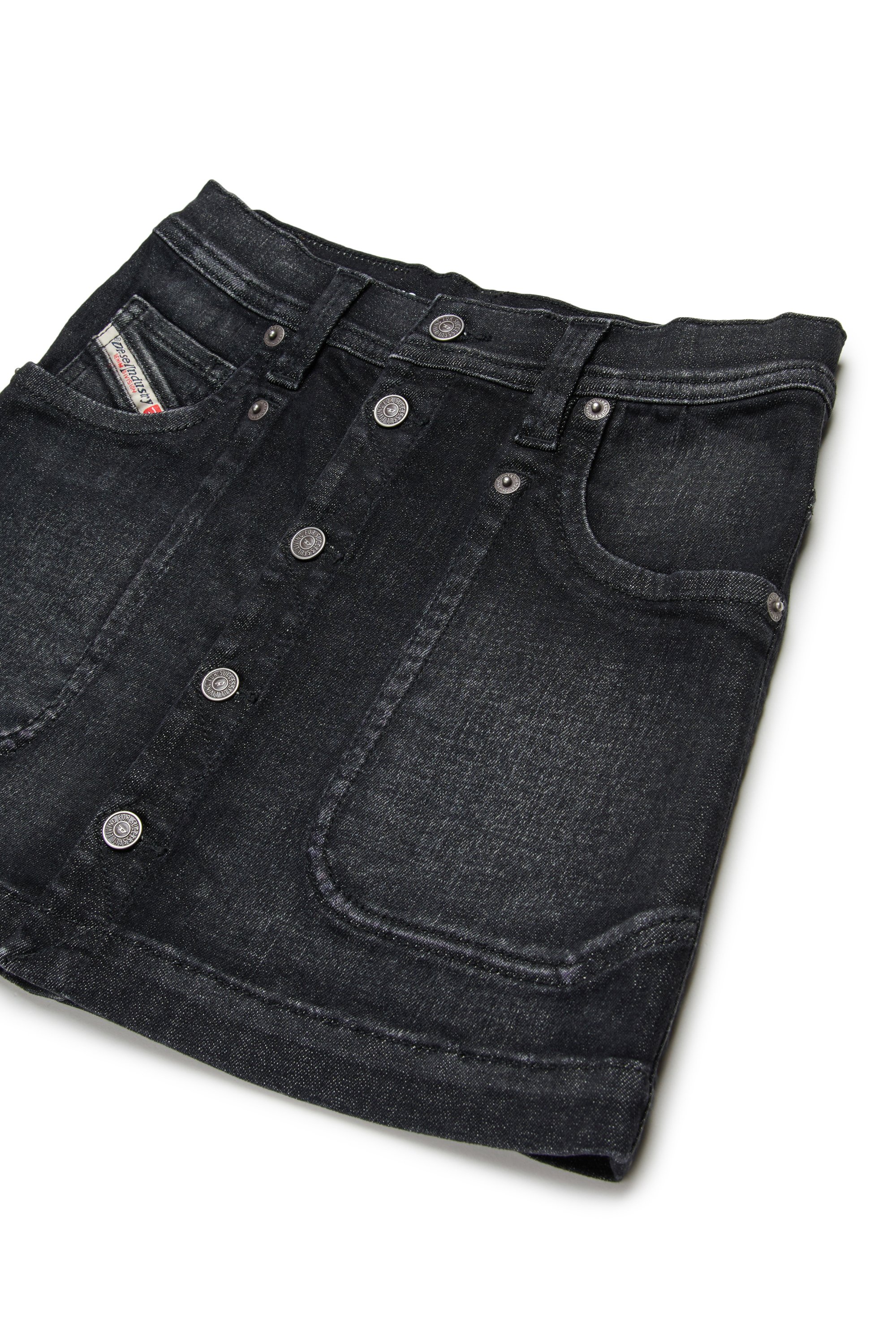 Diesel - GEALBUS, Female's デニムスカート in ブラック/ダークグレー - 3