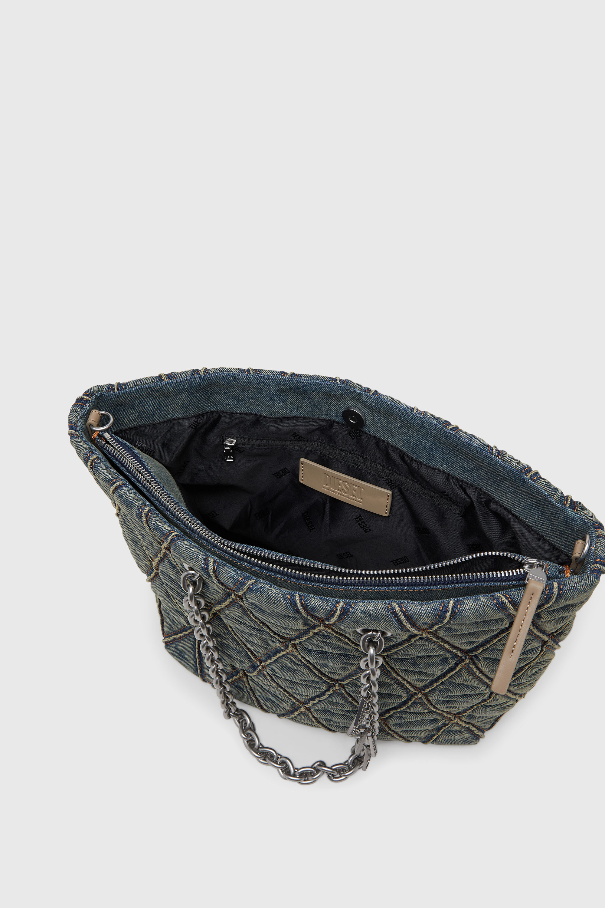 Diesel - CHARM-D SHOPPER M, Female's ショッパーバッグ M in ダークブルー - 5