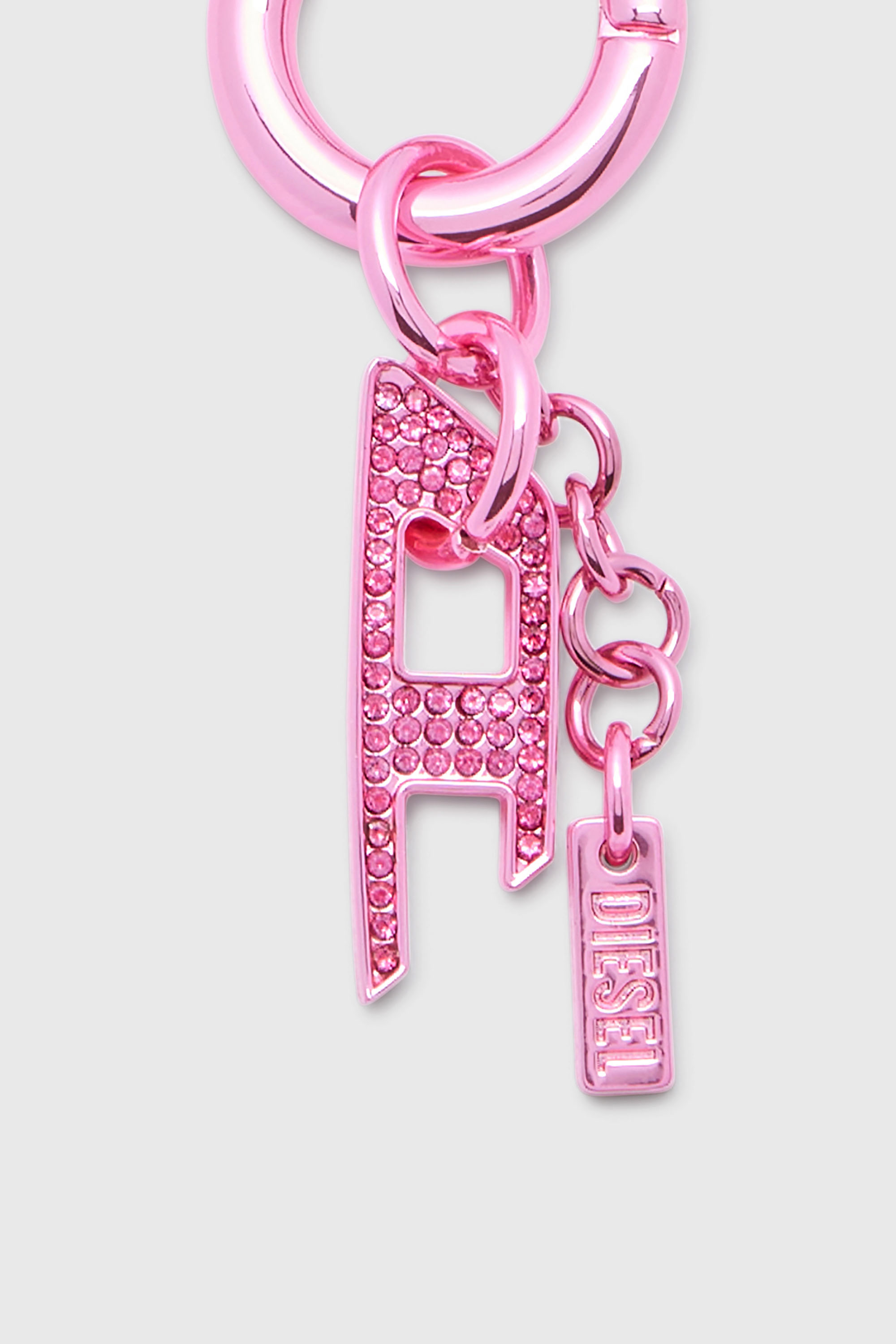 Diesel - CHARM-D, Unisex's Charm with rhinestone D charm in ピンク / ホワイト - 2