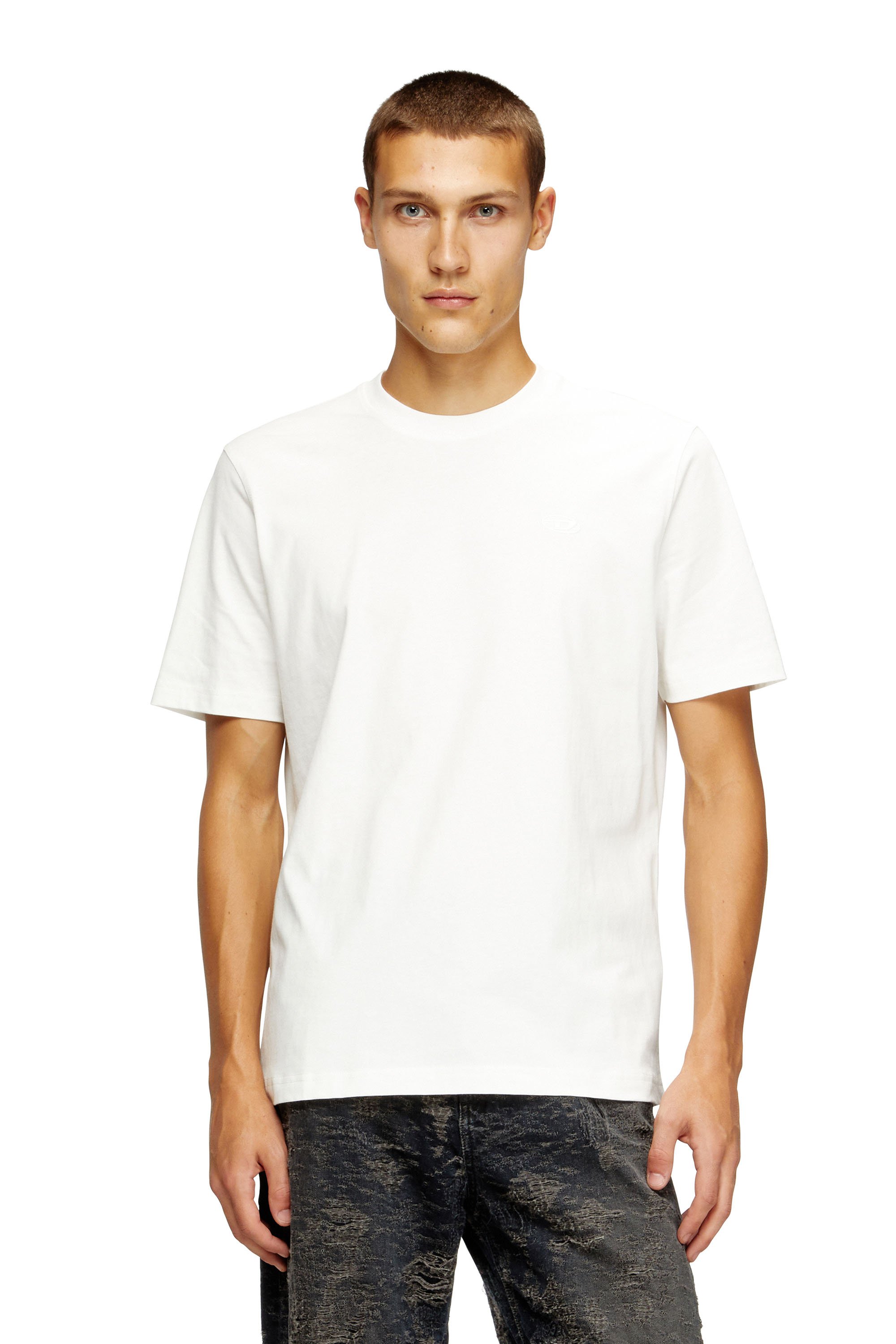 Diesel - T-ADJUST-T10, Male's Cotton t-shirt with graphic print on back in ホワイト - 3