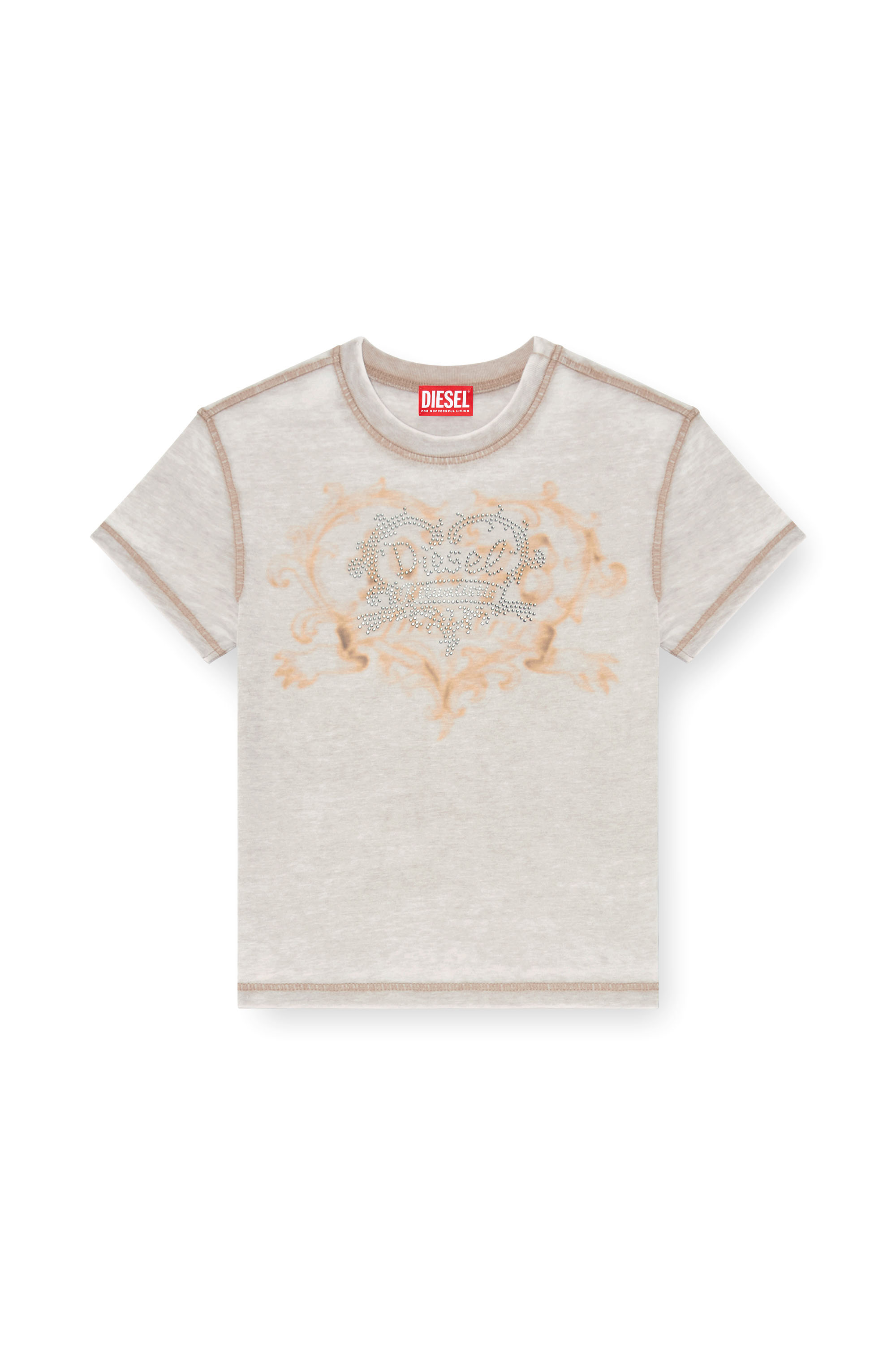 Diesel - T-ILA-AA1, Female's Tシャツ in ライトグレー - 2