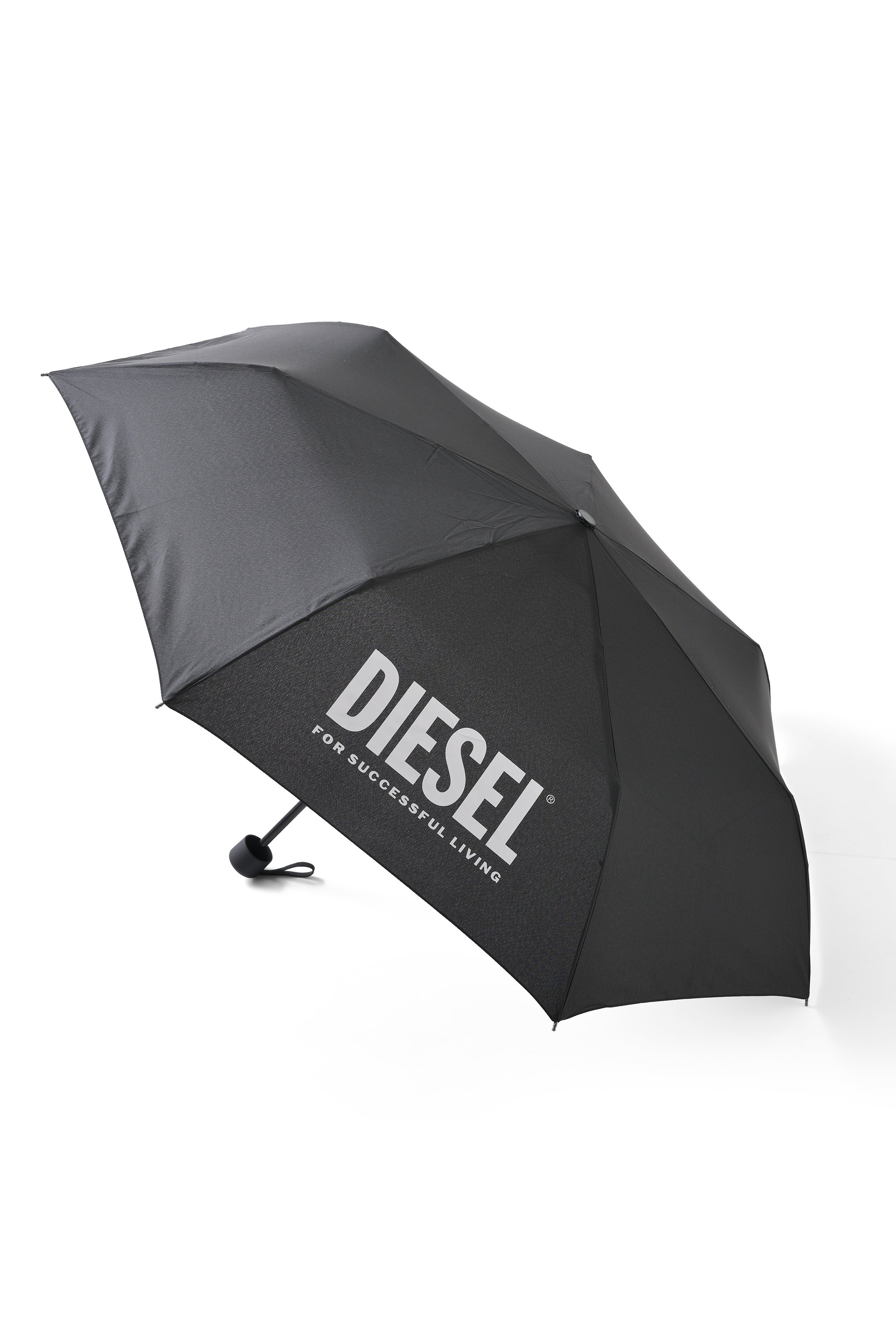 Diesel - PORTABLE UMBRELLA (BLACK), Unisex's PORTABLE UMBRELLA (BLACK) in ブラック - 1