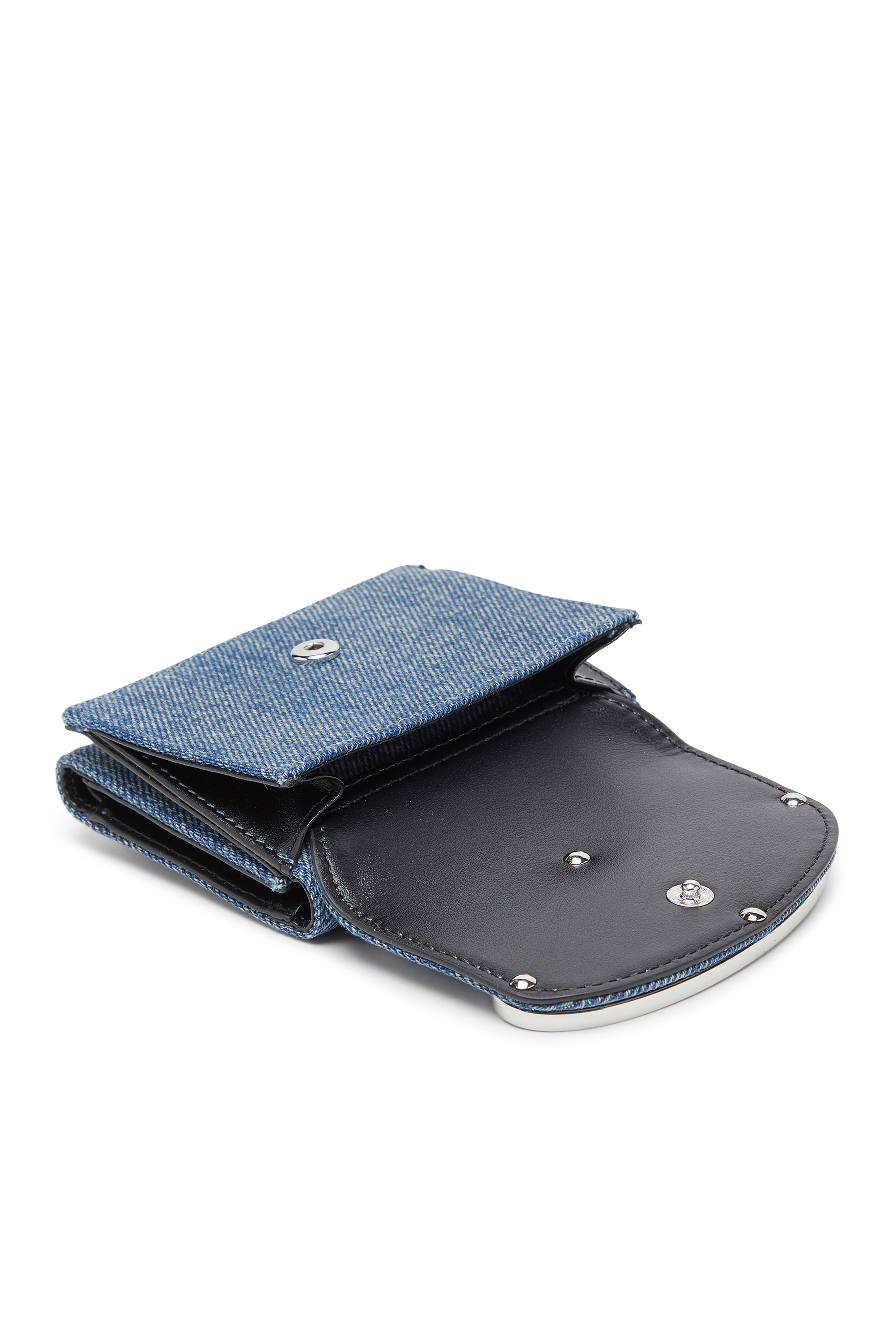 Diesel - 1DR TRI FOLD COIN XS II, Female's 三つ折りウォレット in ブルー - 4