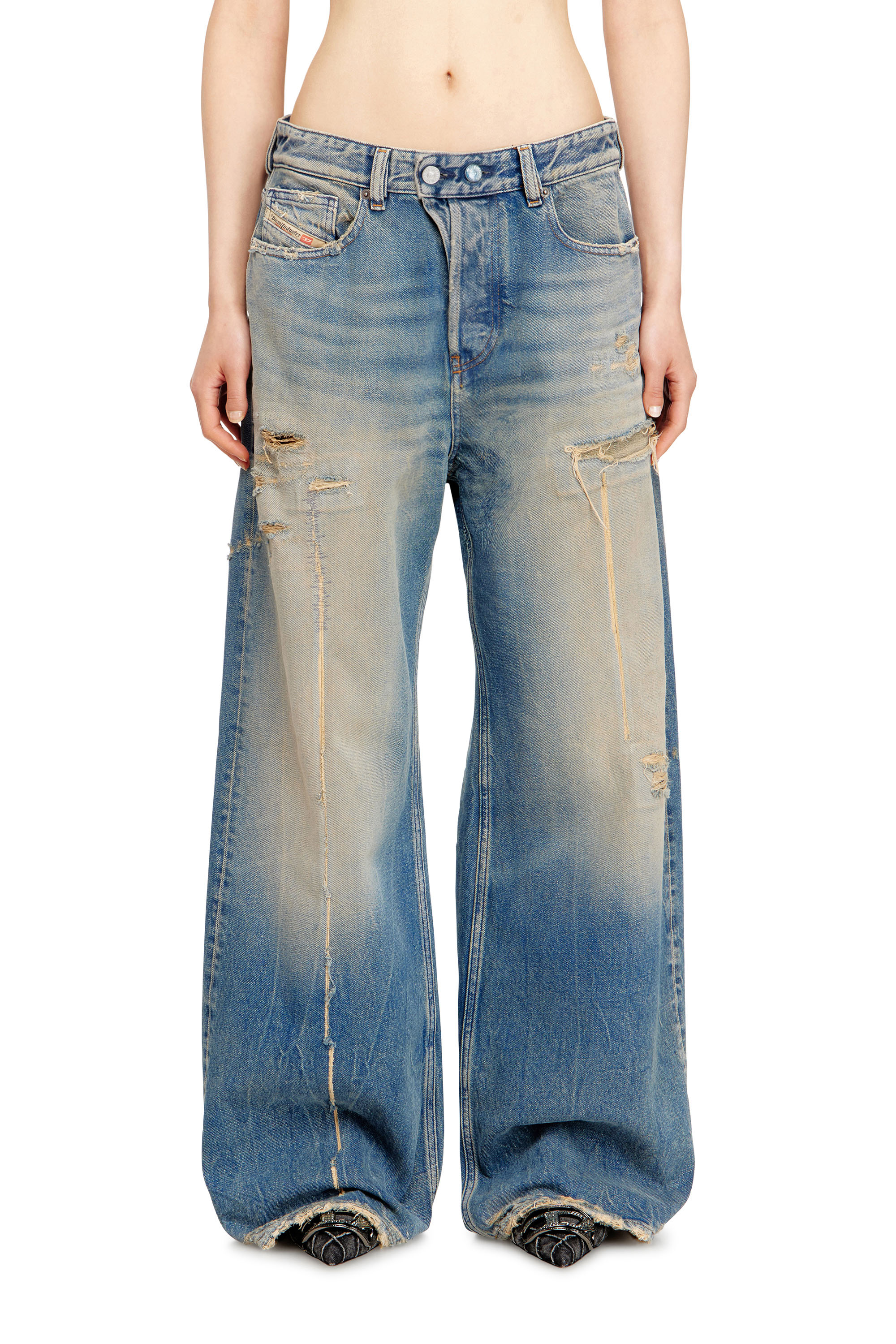 Diesel - Female's Relaxed Jeans 1996 D-Sire 09N29, ミディアムブルー - 3
