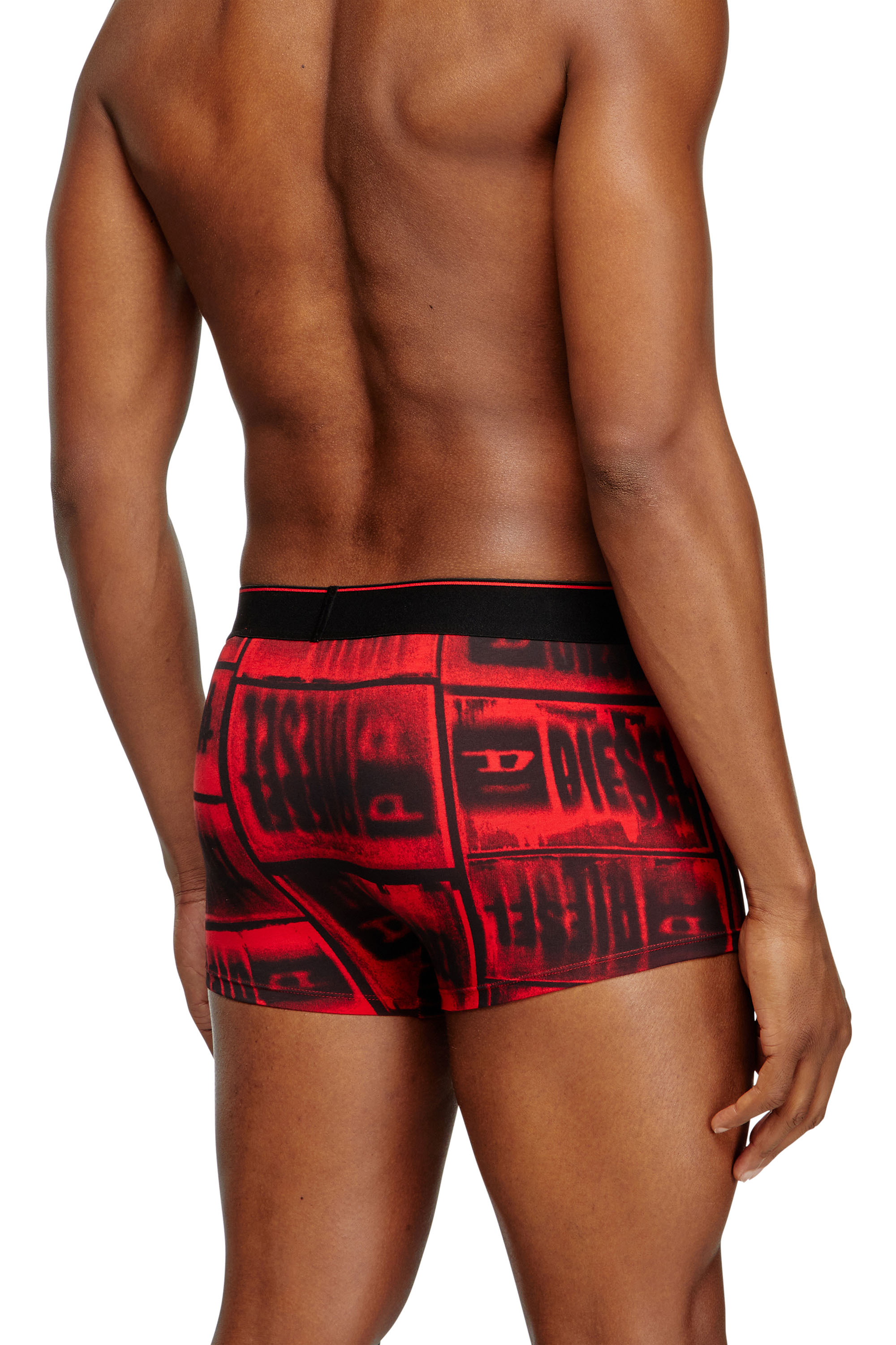 Diesel - DAMIEN-D-BOX-3PACK, Male's ボクサーパンツ 3枚パック in ブラック/レッド - 4