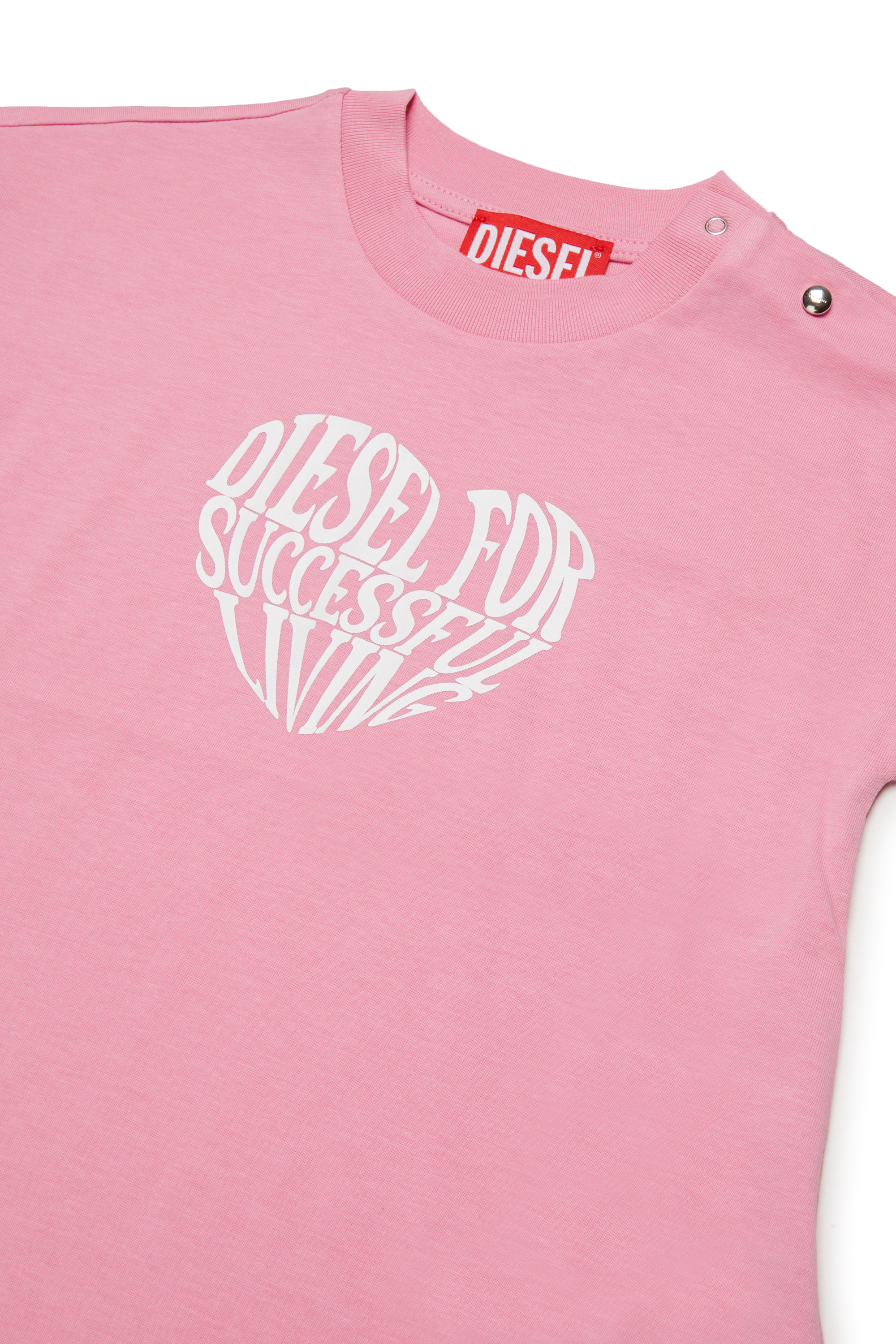 Diesel - DVAVYB, Female's ドレス in ピンク / ホワイト - 3