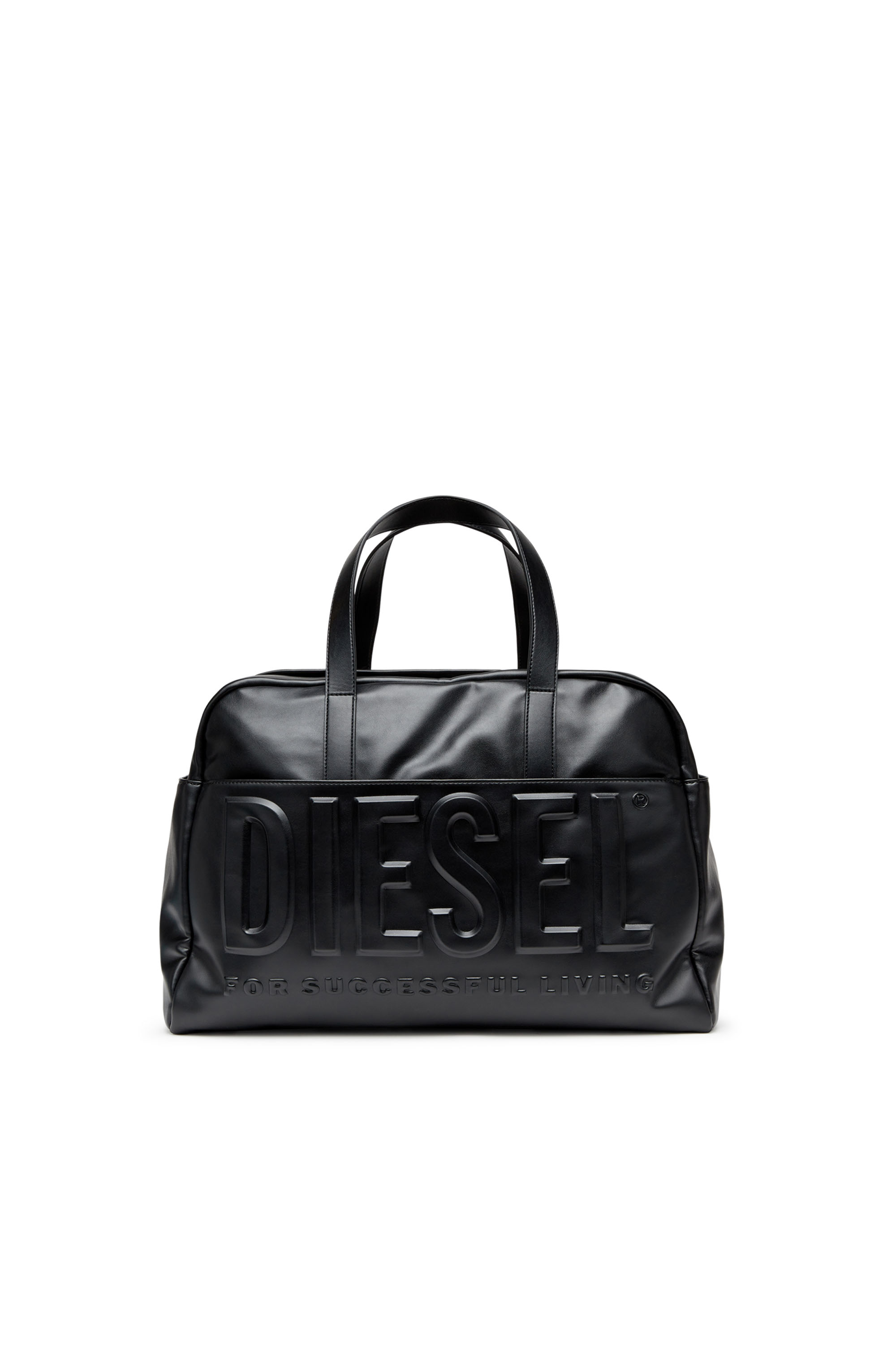 Diesel - DSL 3D DUFFLE L X, Male's Dsl 3D L-Duffle bag with extreme 3D logo in ブラック - 2
