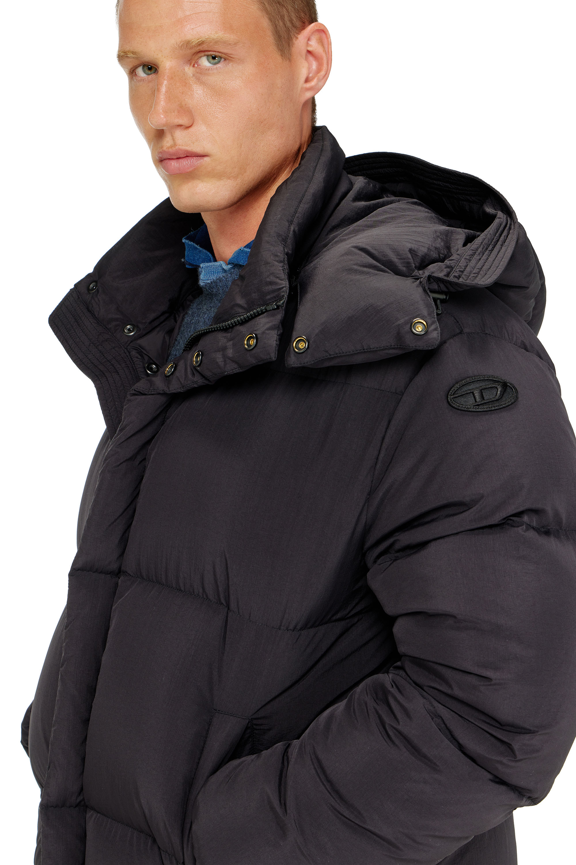 Diesel - W-ROLFYS-WRD, Male's ダウンジャケット in ダークグレー - 4