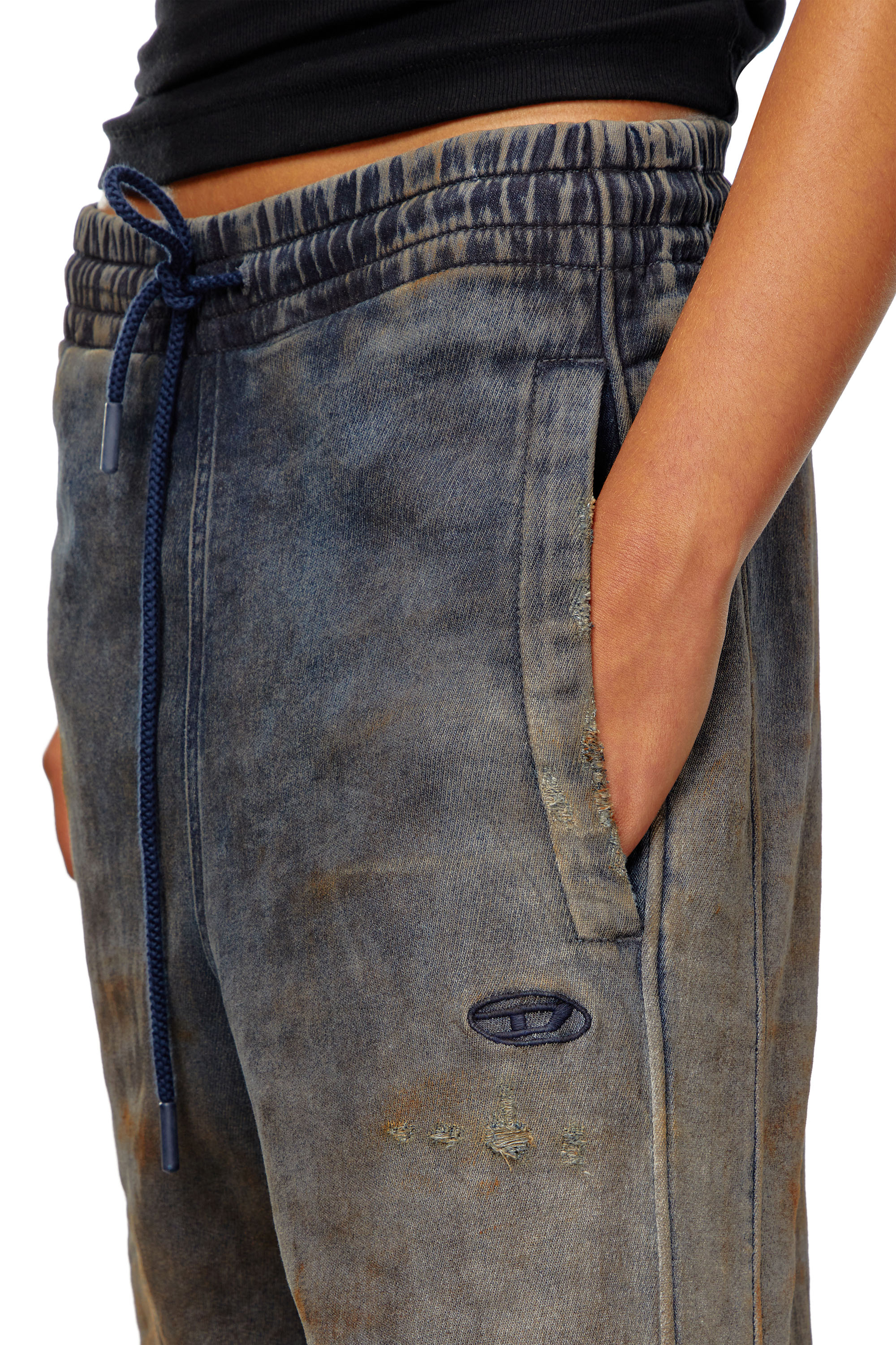 Diesel - Female's Relaxed D-Martyans Track Denim 068LV, ダークブルー - 5