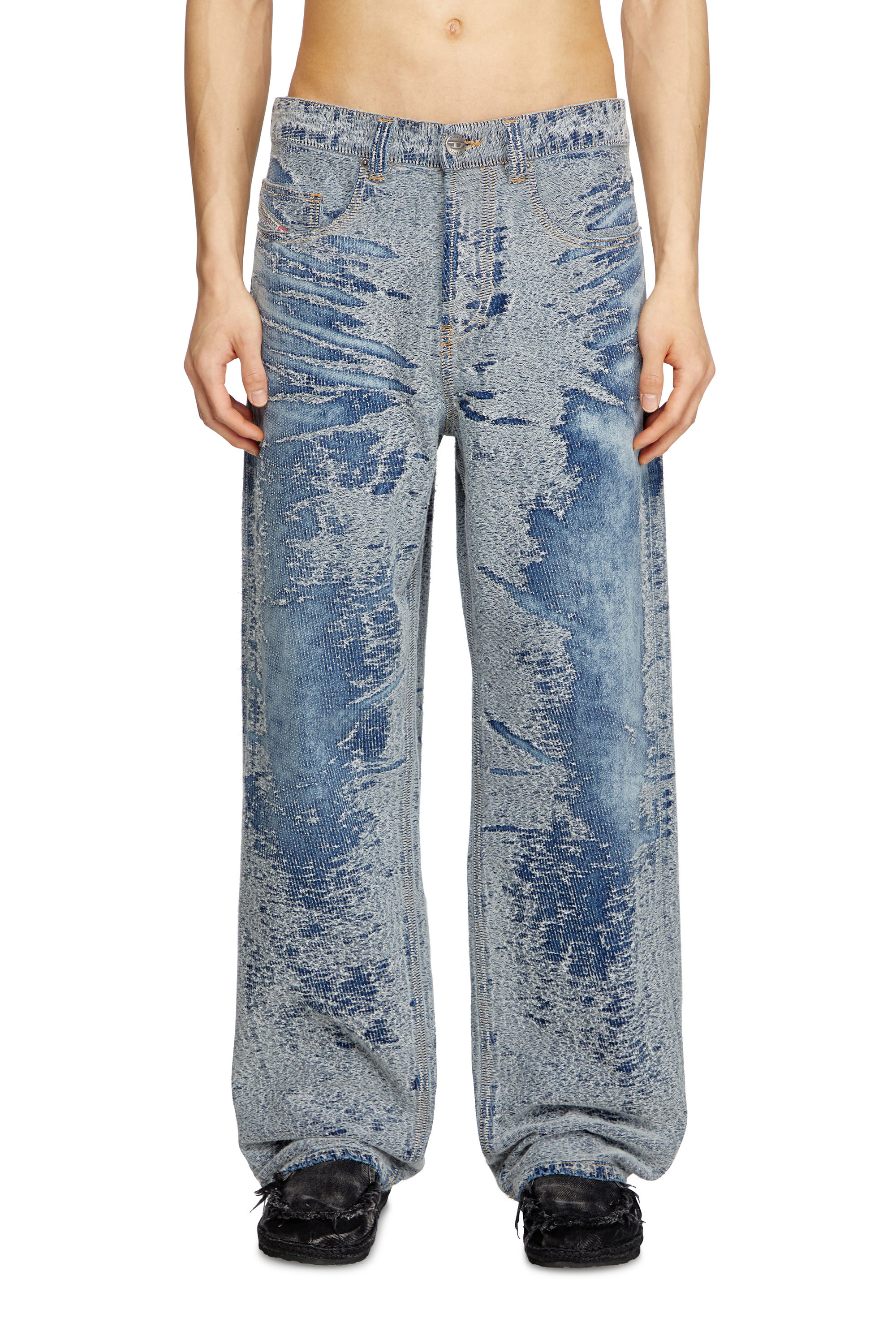 Diesel - Male's Relaxed Jeans 2001 D-Macro 007W4, ミディアムブルー - 3