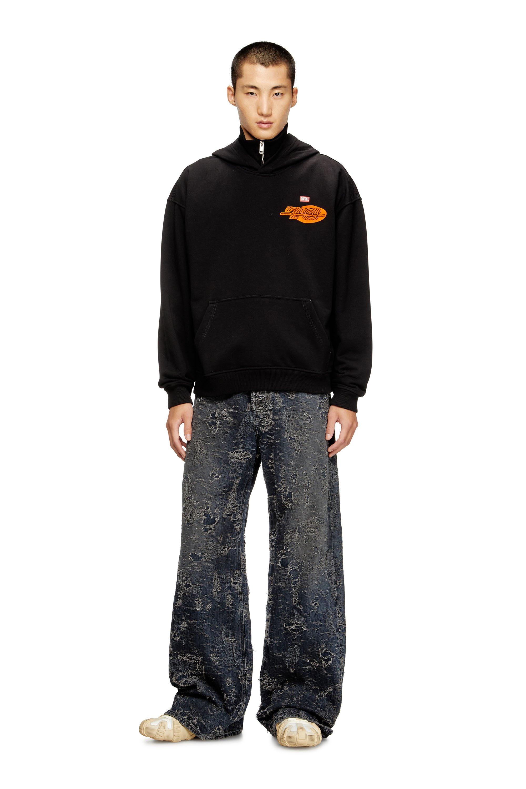 Diesel - S-BOXT-HOOD-T5, Male's プルオーバーパーカー in ブラック - 2