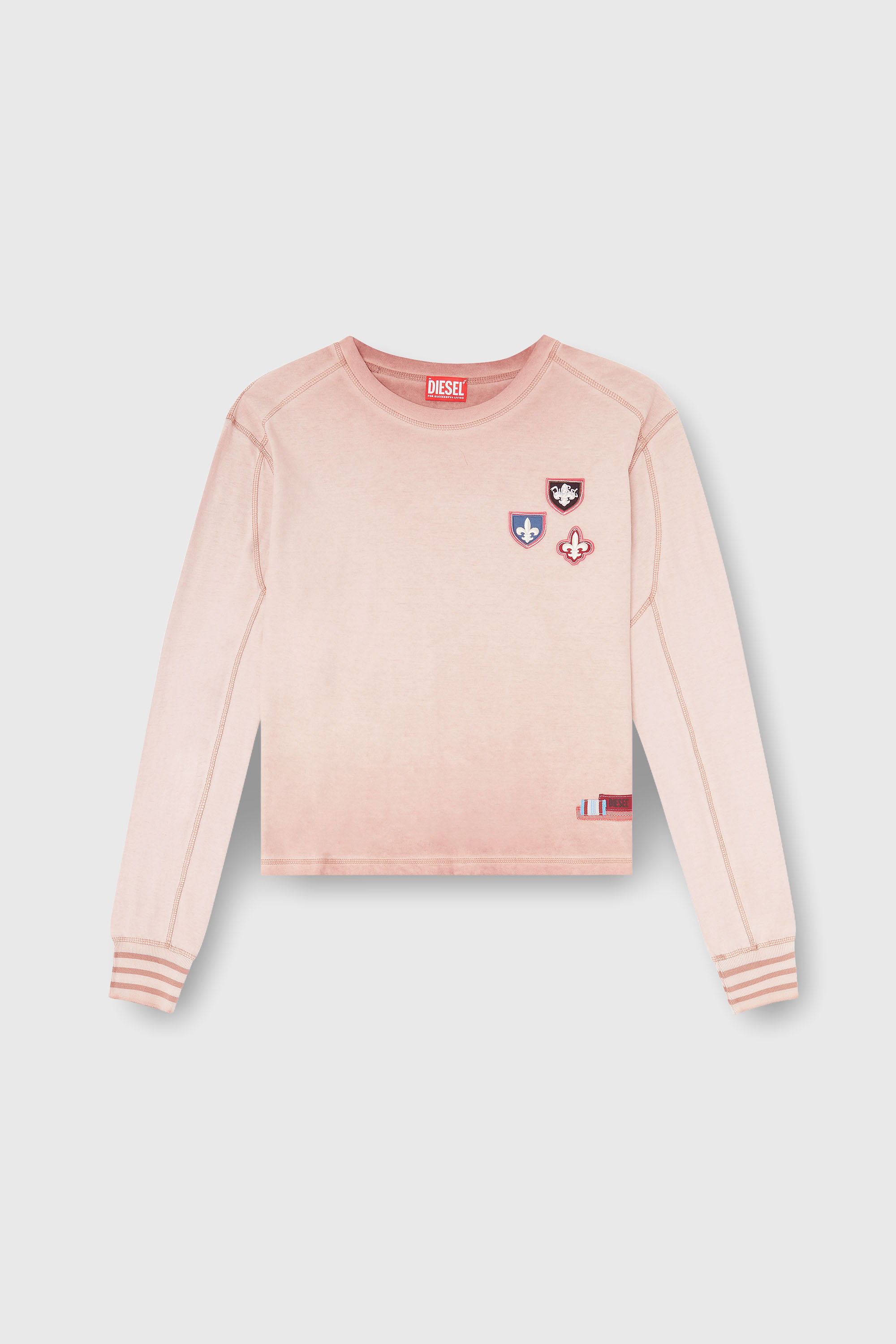 Diesel - T-BAWYE-LS, Female's 長袖Tシャツ in フェースパウダー - 2