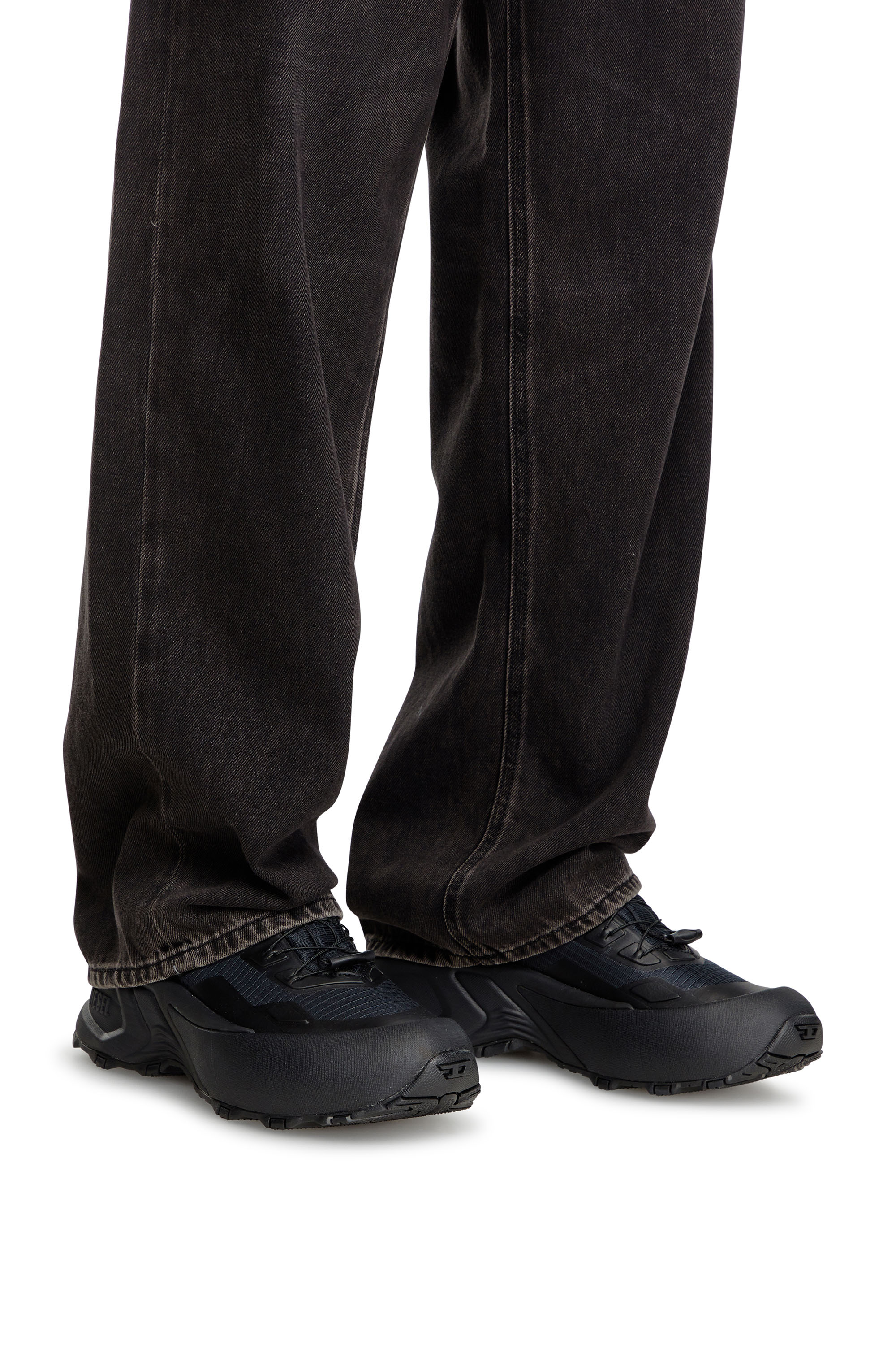 Diesel - D-CAGE RUNNER, Male's D-Cage Runner-Sneakers in TPU-trimmed ripstop in ブラック - 1