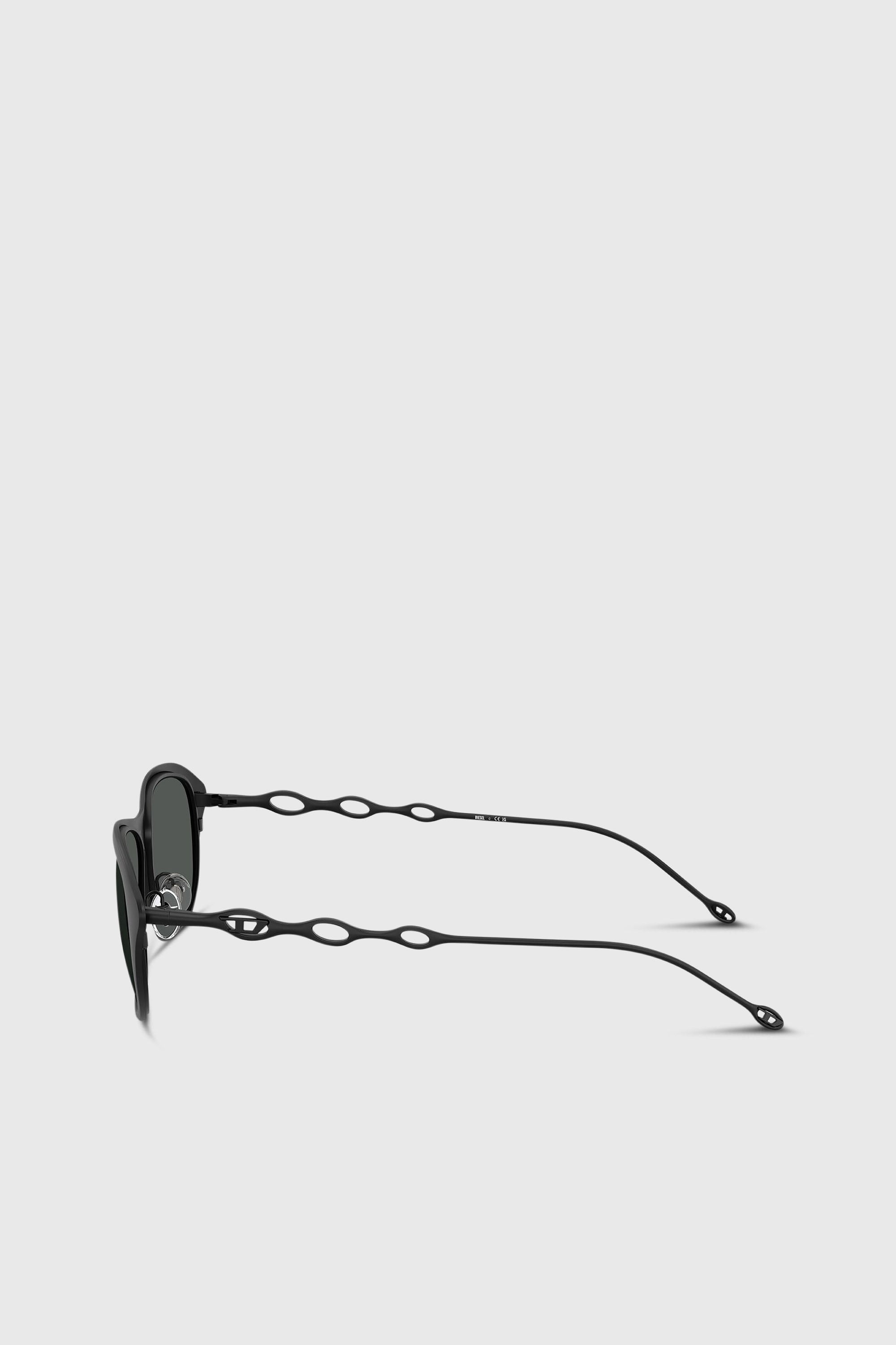 Diesel - 0DL1011, Unisex's Rectangle sunglasses in ブラック/グリーン - 2