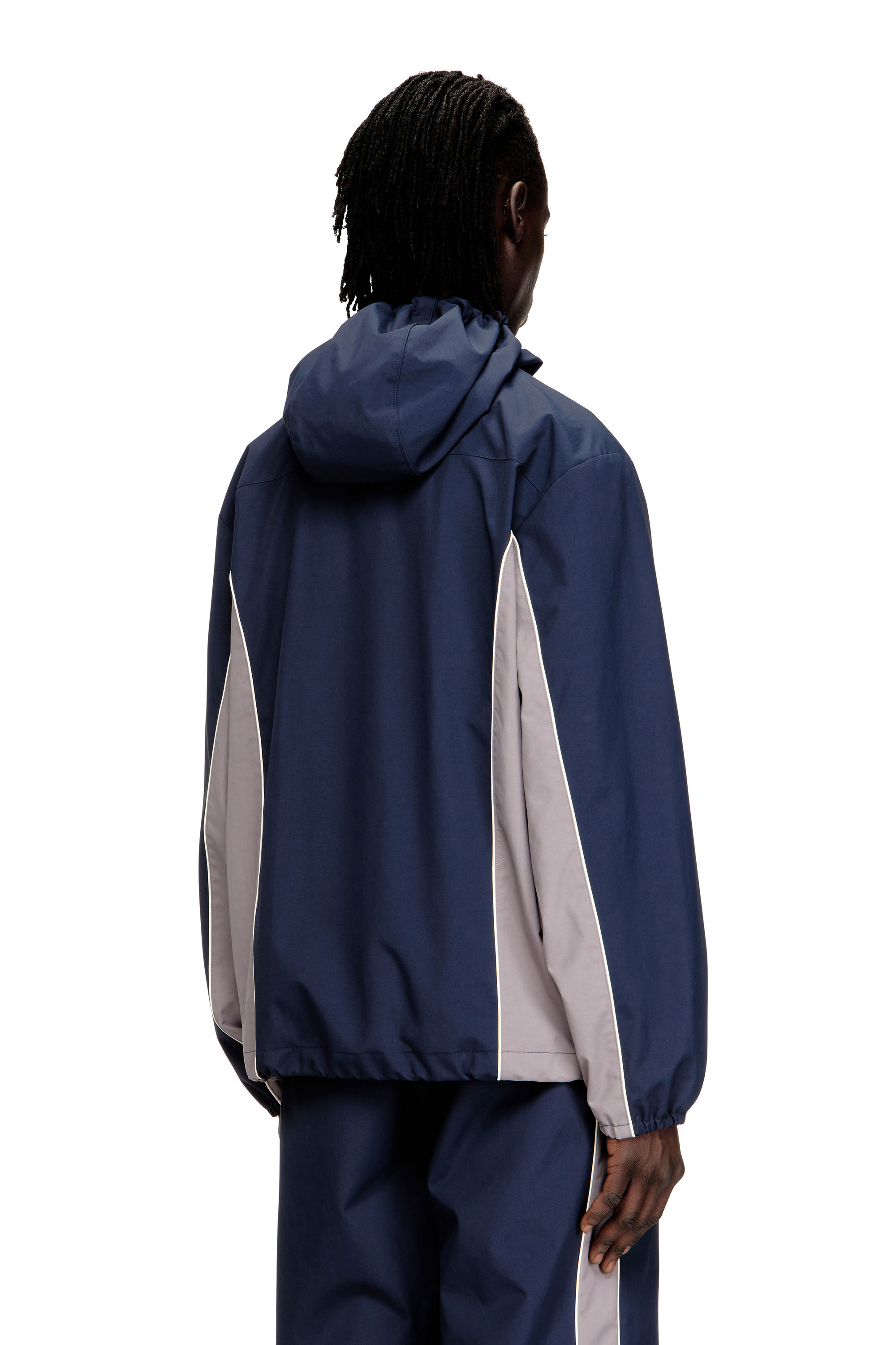 Diesel - J-HIVES-DGAM, Male's フード付きジャケット in ブルー/グレー - 4