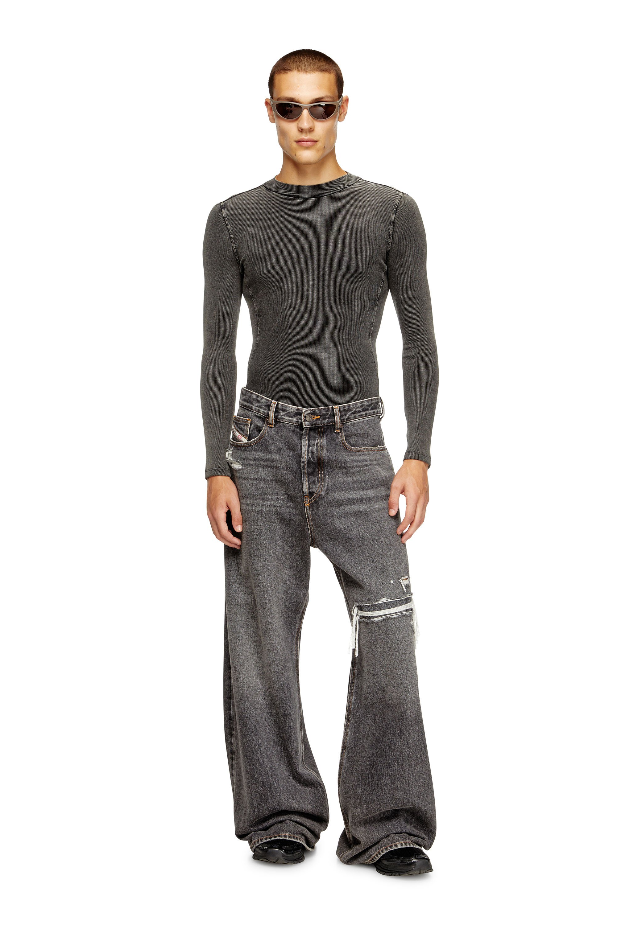 Diesel - Male's Relaxed Jeans D-Rise 007F6, ブラック/ダークグレー - 2