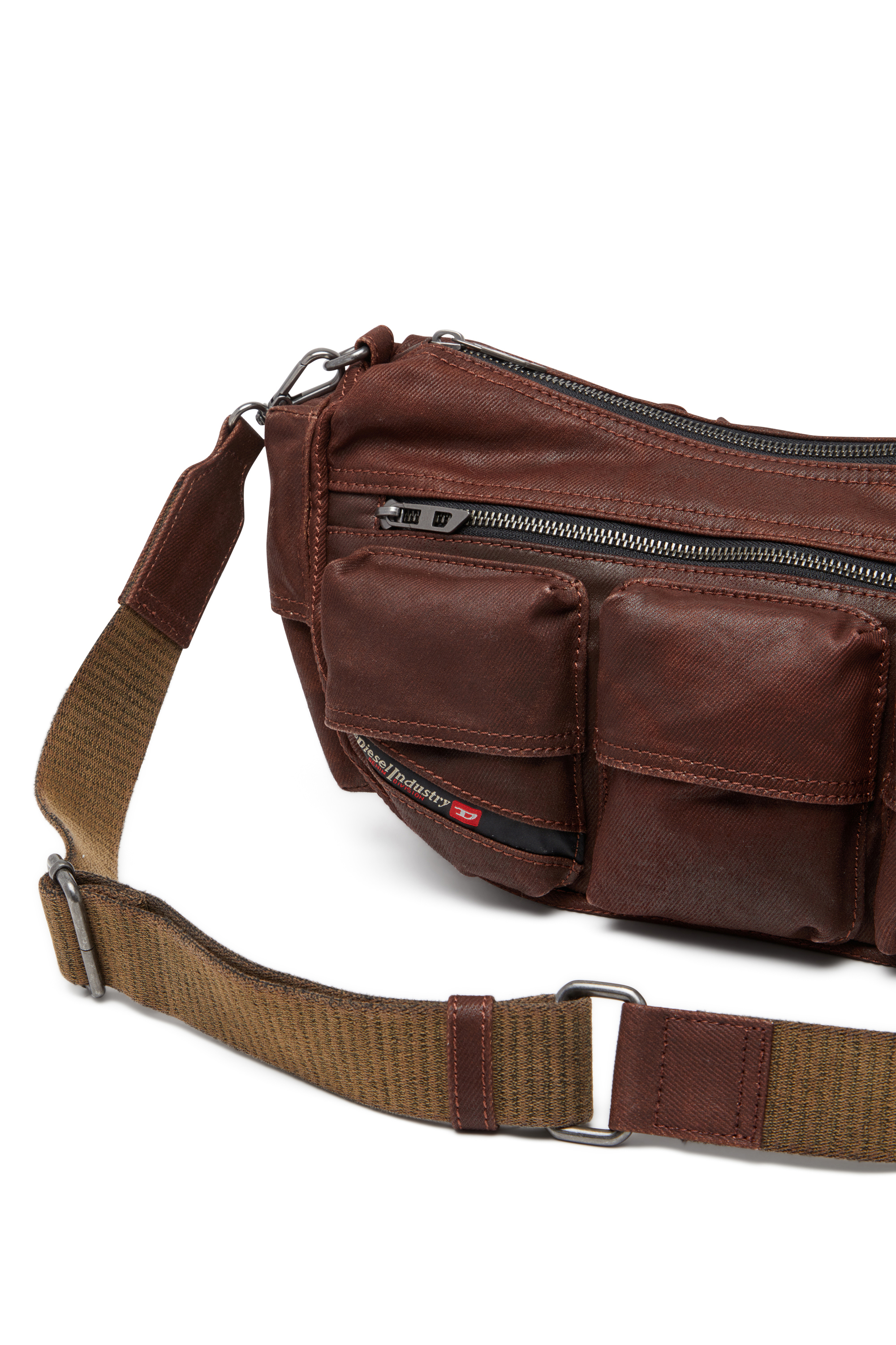 Diesel - MULTI-PKTS SHOULDER BAG X, Unisex's クロスボディバッグ in ブラウン - 4