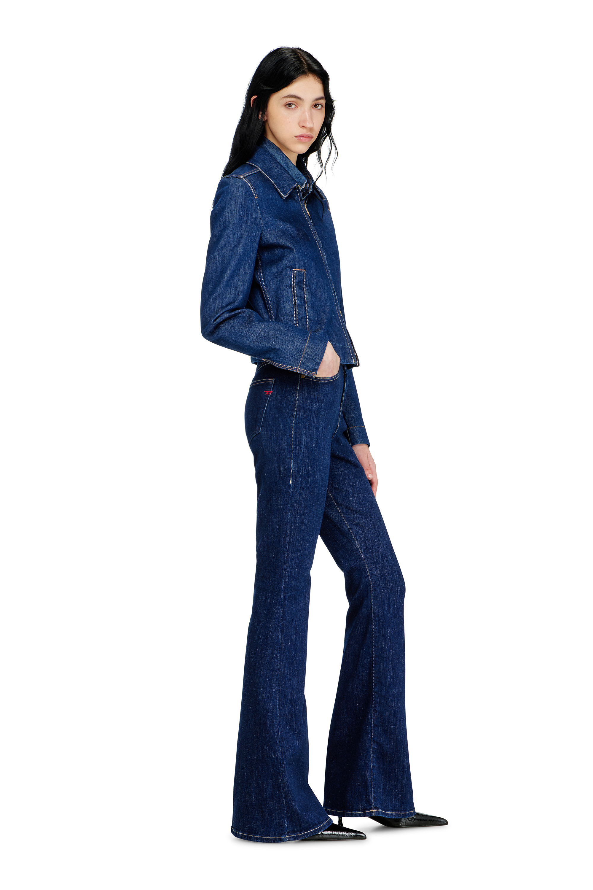 Diesel - Female's Bootcut Jeans 1973 D-Partt 09Q03, ダークブルー - 2