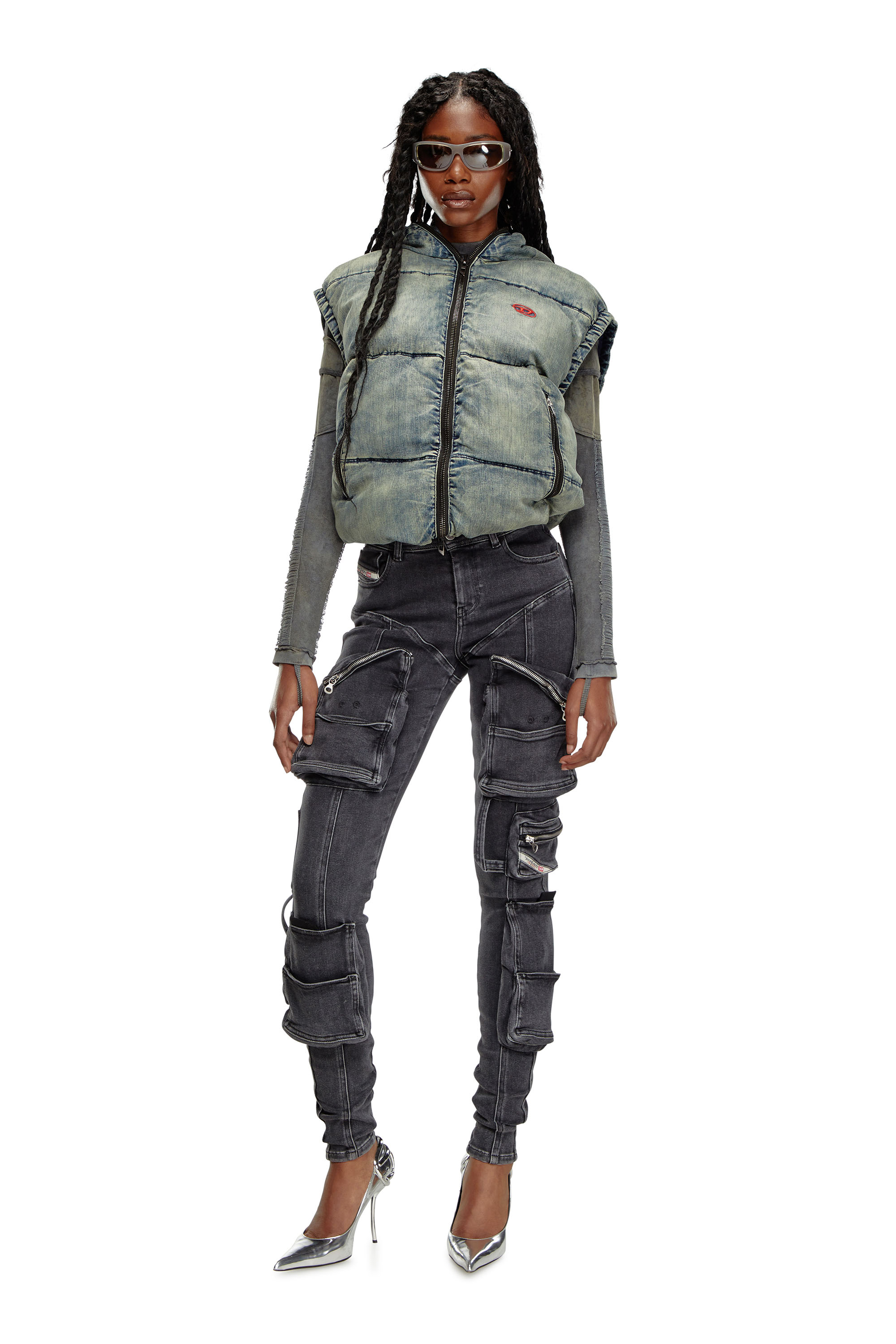 Diesel - Super skinny Jeans 1984 Slandy-High 09F27, ブラック/ダークグレー - Image 5