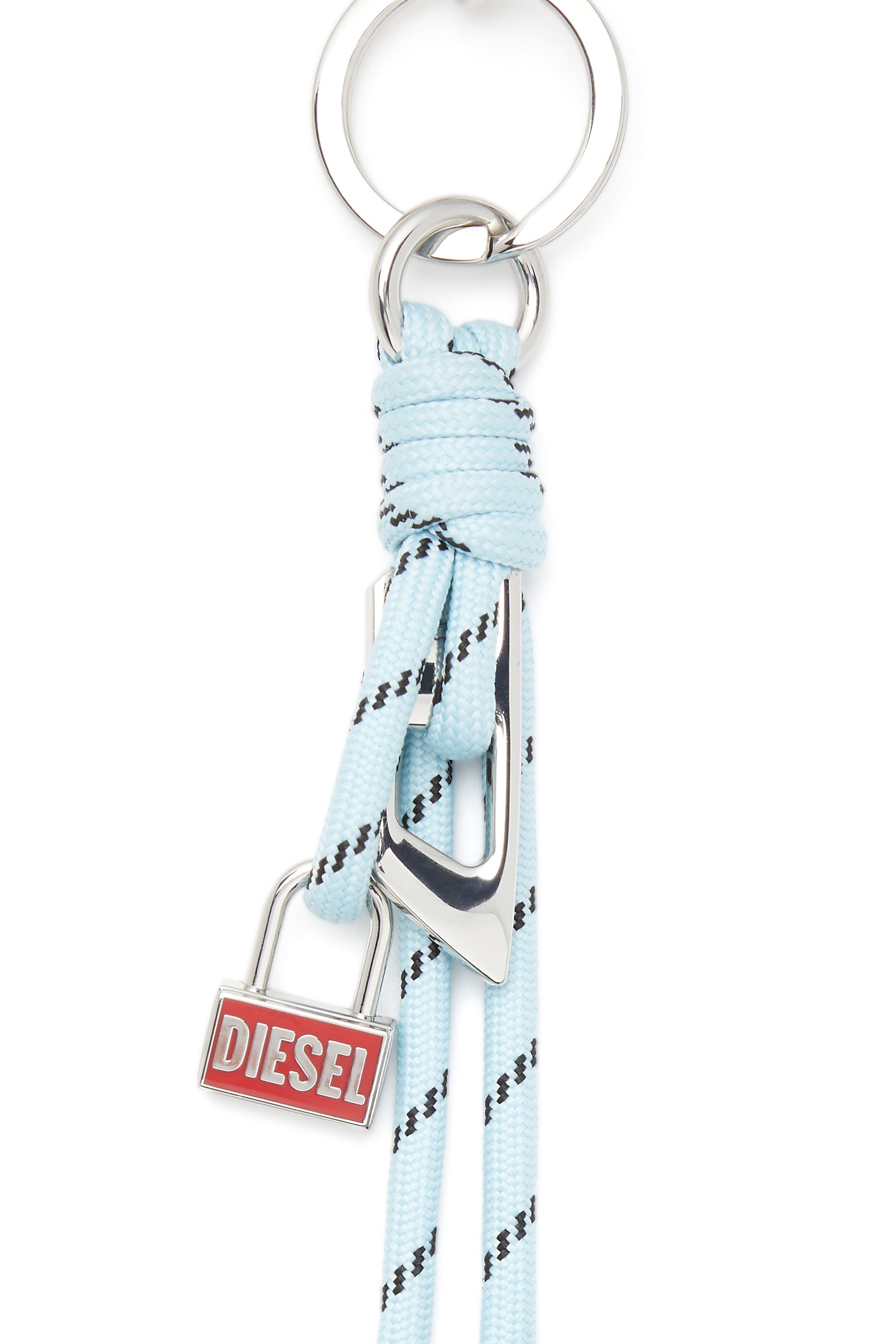 Diesel - ROPE II, Unisex's Metal and rope charm with Diesel pendant in アジュール - 3