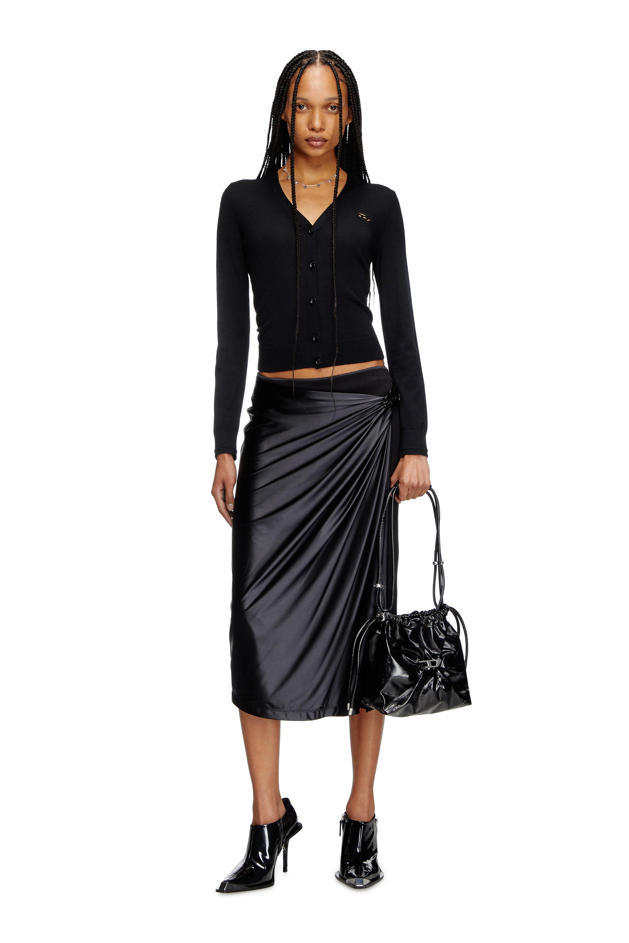 Diesel - M-ALIMA, Female's カーディガン in ブラック - 1