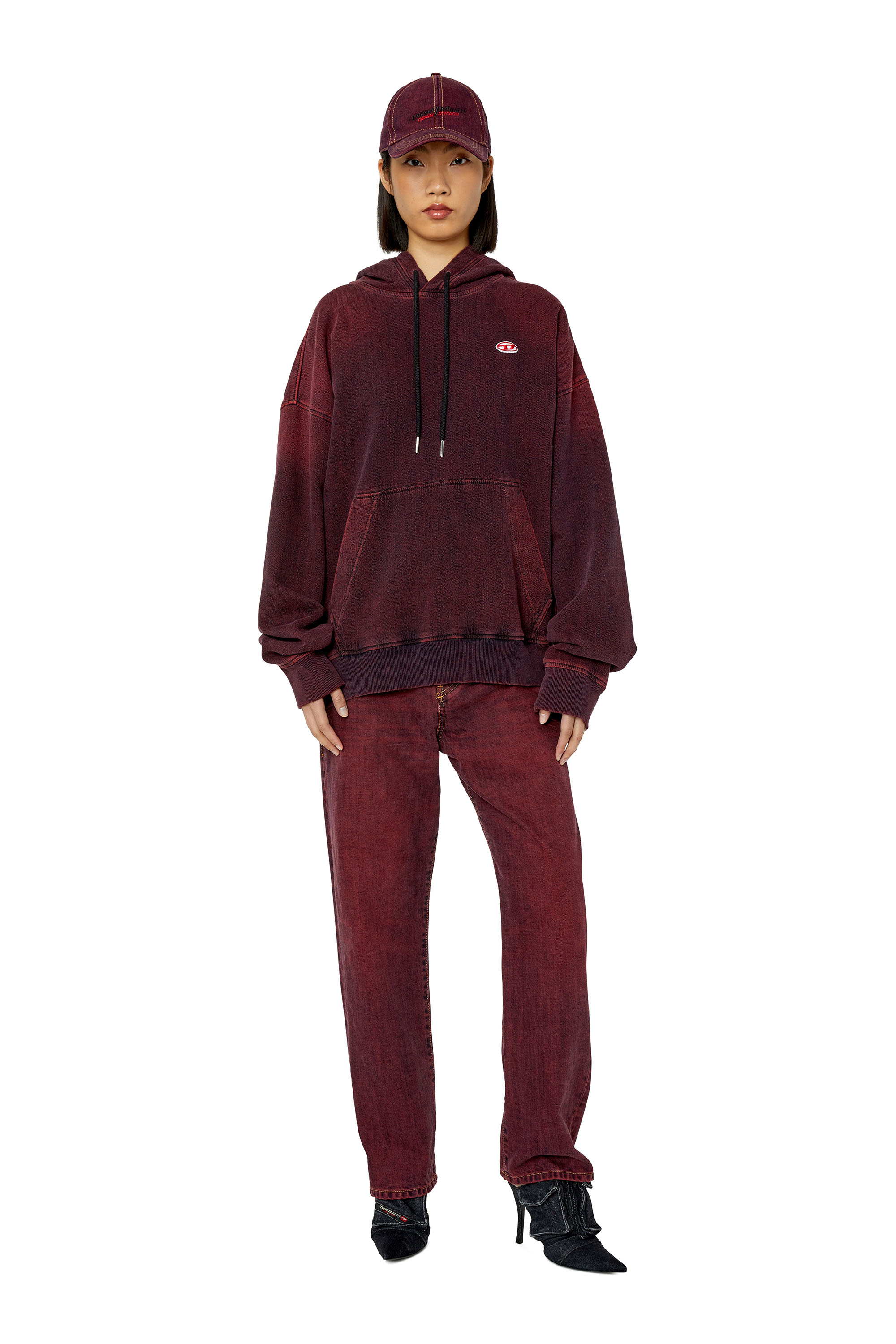 Diesel - 2020 D-Viker 09H01 Straight Jeans, バーガンディー - Image 6